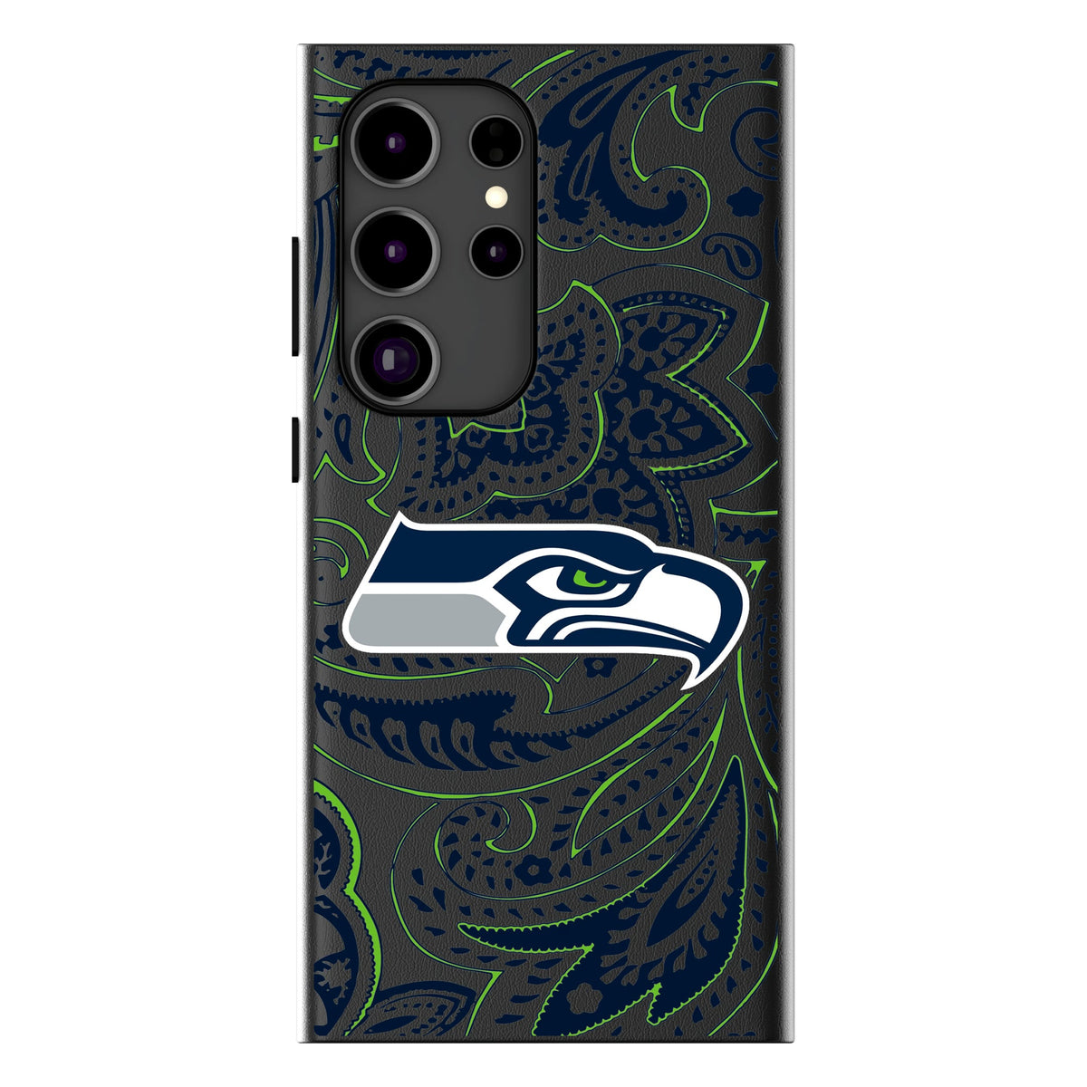 Seattle Seahawks Paisley MagSafe Compatible Phone Case for Samsung Galaxy 14