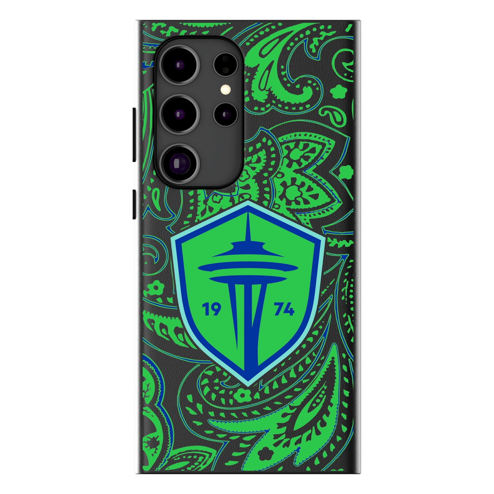 Seattle Sounders FC Paisley MagSafe Compatible Phone Case for Samsung Galaxy 18