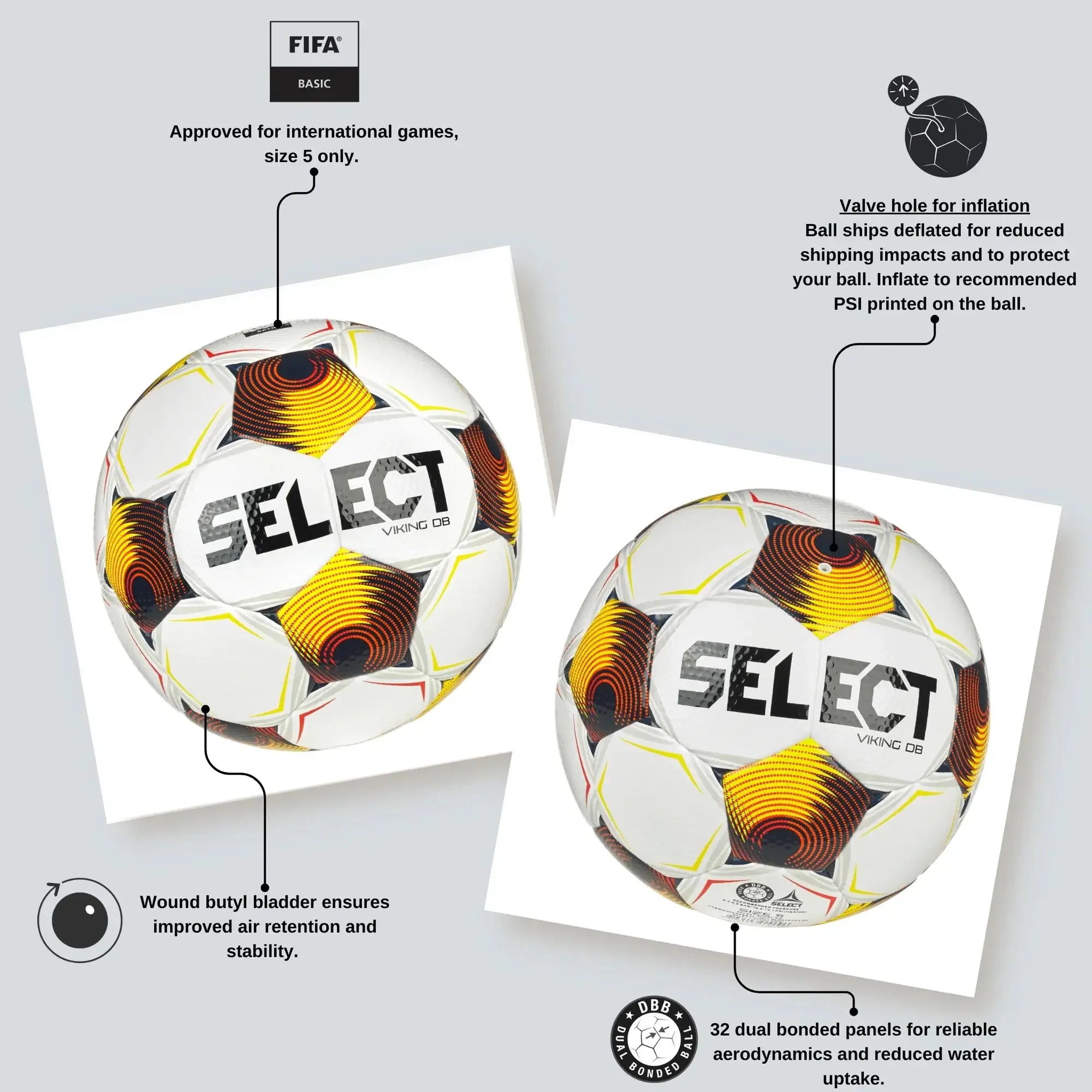 Select v25 Viking DB Soccer Ball 5