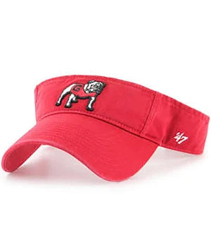 Georgia Bulldogs - Adjustable Clean Up Red Visor, 47 Brand 1