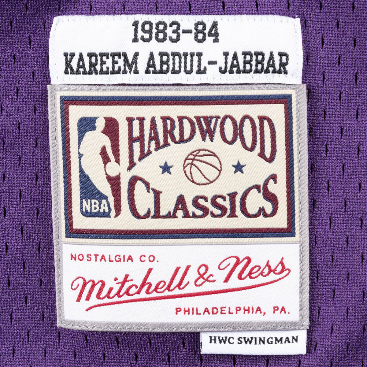 Los Angeles Lakers Away 1983-84 Kareem Abdul-Jabbar Swingman Jersey 3