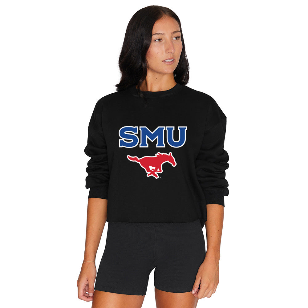 SMU Mustangs Black Crewneck | lojobands 3