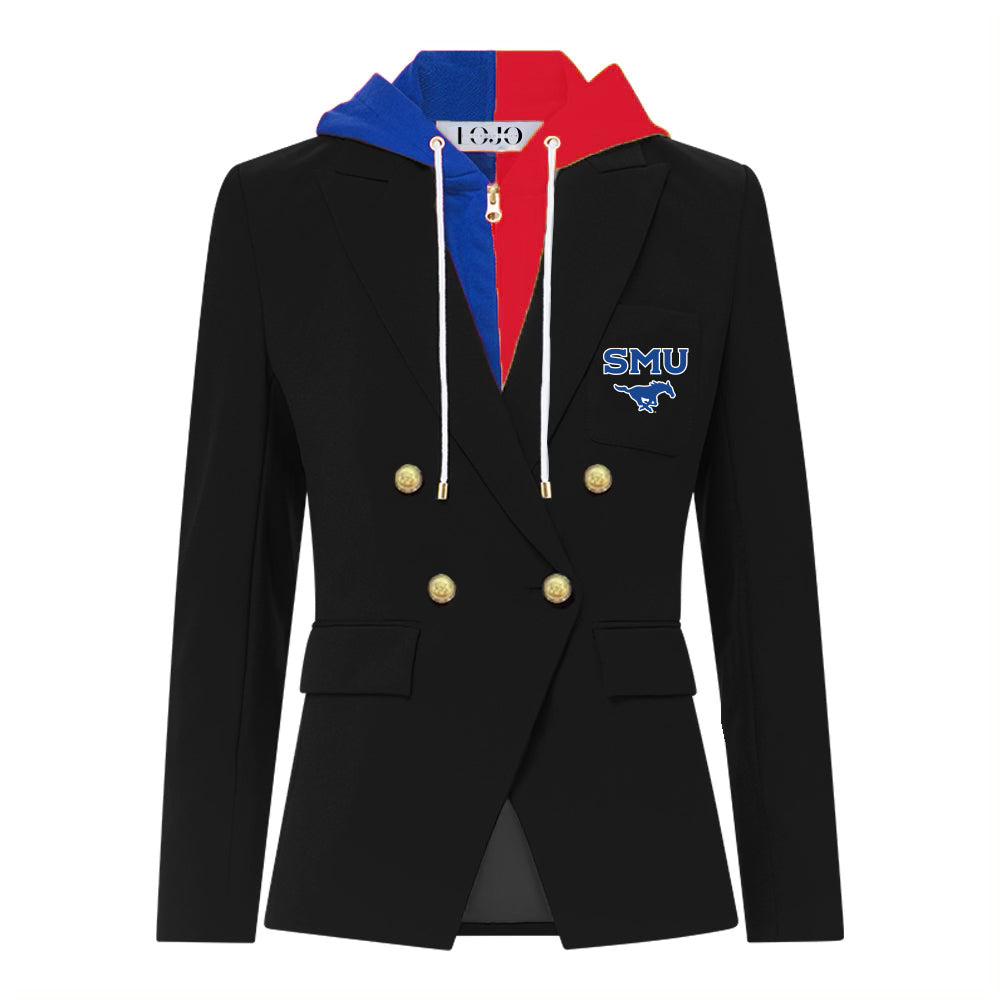 SMU Mustangs Hooded Blazer Jacket | lojobands