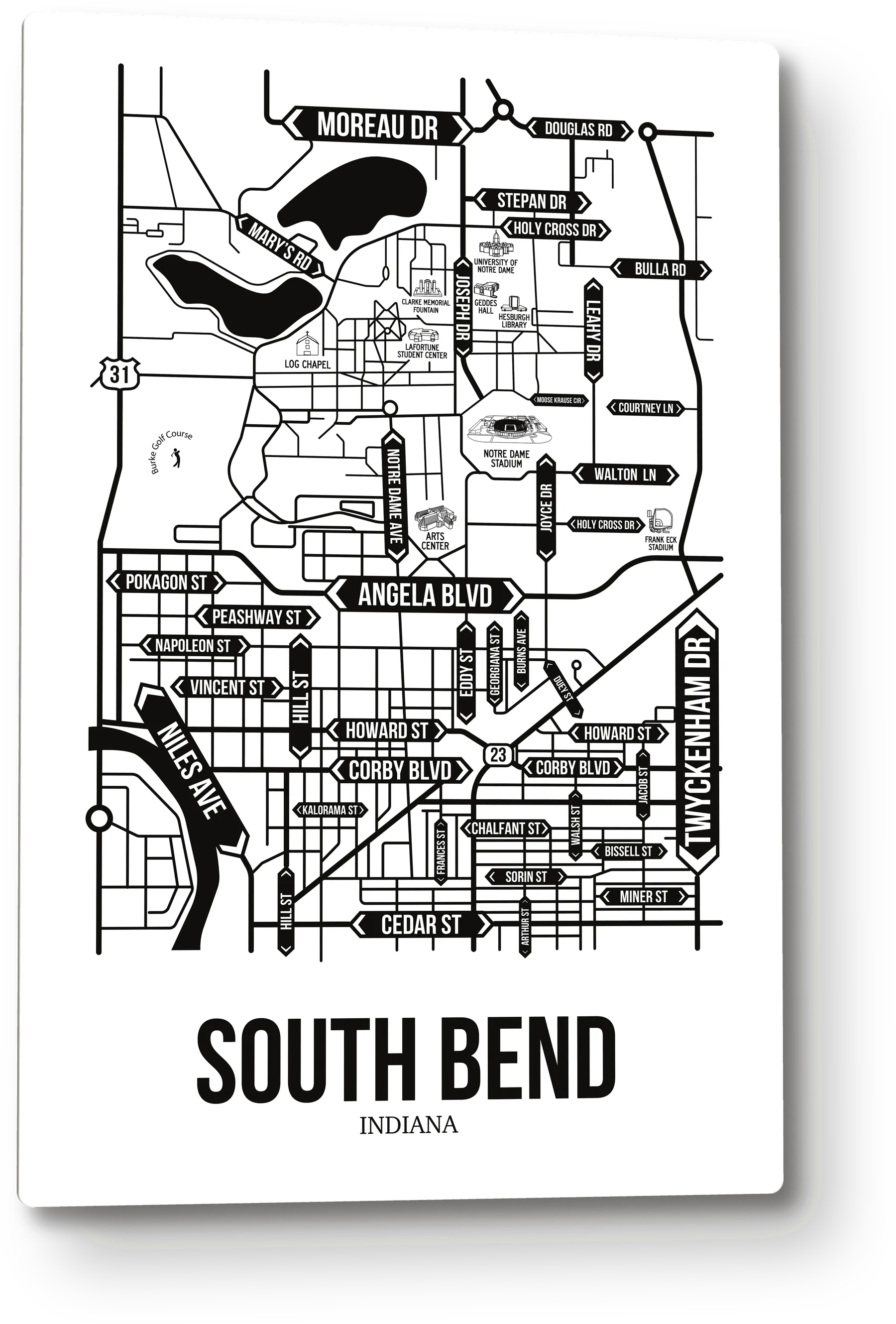 South Bend, Indiana street map 8