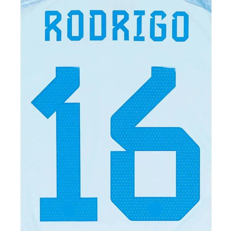 Spain 2022-23 Away Rodrigo #16 Jersey Name Set 1