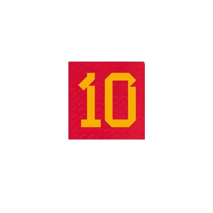 Spain 2022-23 Home Pedri #10 Jersey Name Set 2