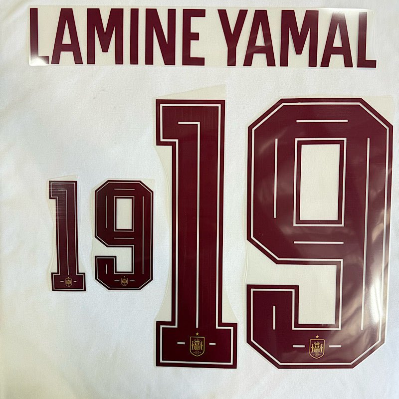 Spain 2026- Away LAMINE YAMAL #19 Jersey Name Set 1