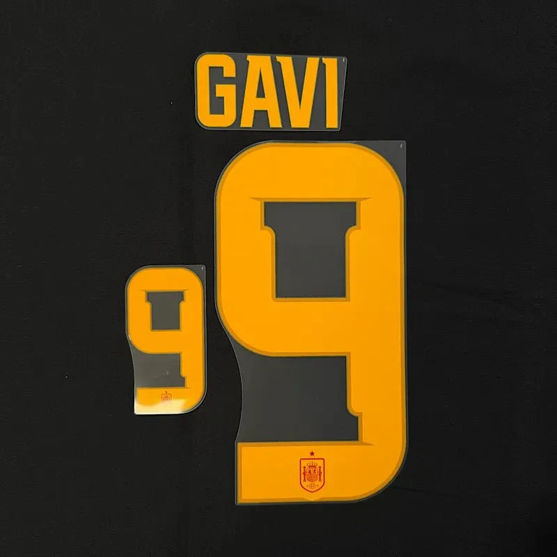 Spain 2026- Home GAVI #9 Jersey Name Set 1