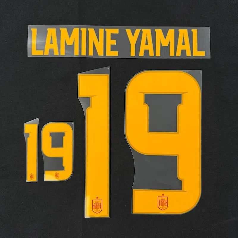 Spain 2026- Home LAMINE YAMAL #19 Jersey Name Set 1