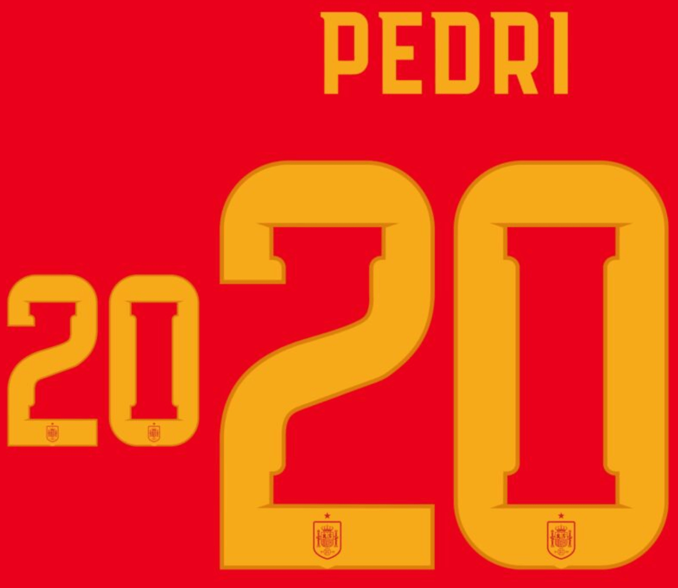 Spain 2026- Home PEDRI #20 Official Name Set 1