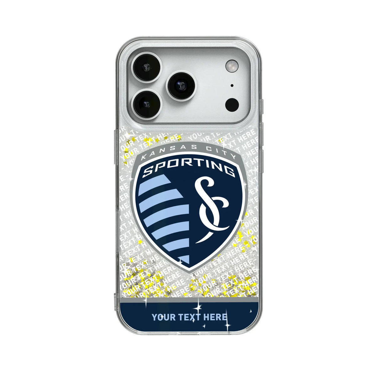 Sporting Kansas City Personalized EndZone Plus Glitter Phone Case for Apple iPhone 19