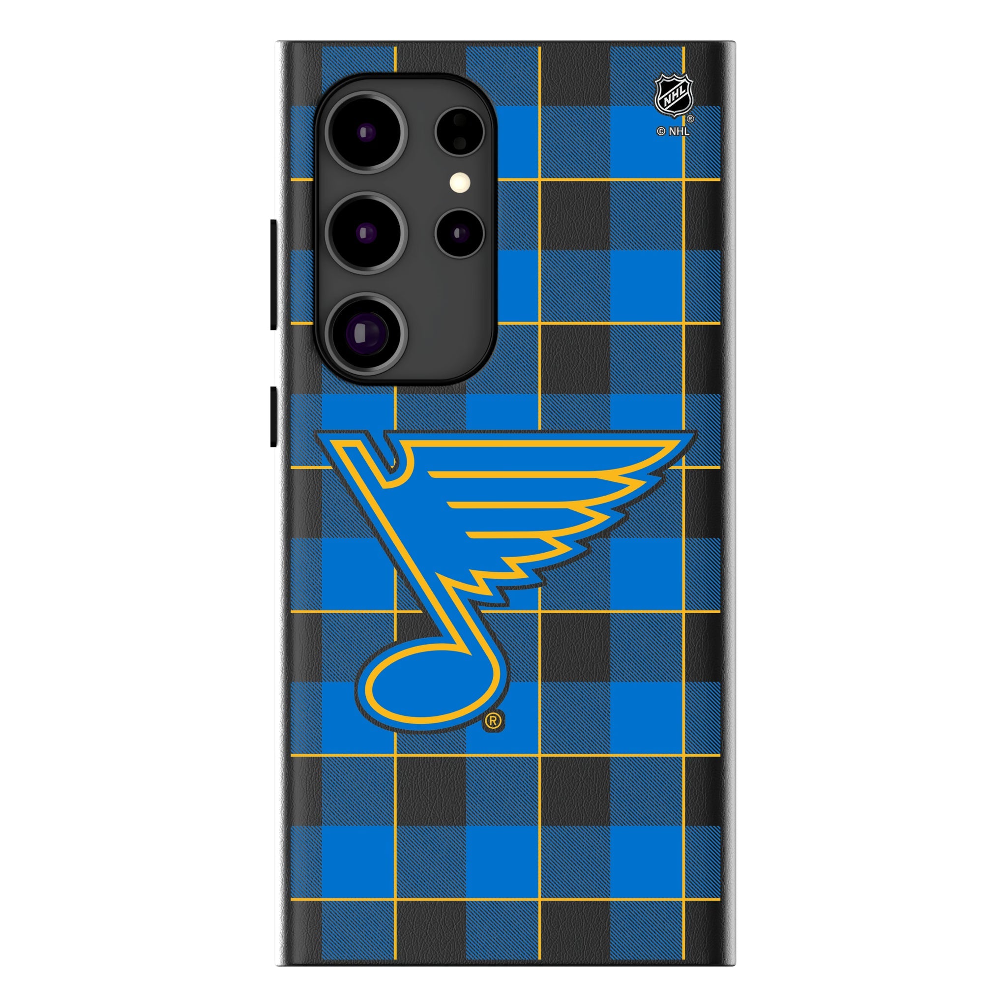 St. Louis Blues Plaid MagSafe Compatible Phone Case for Samsung Galaxy 10