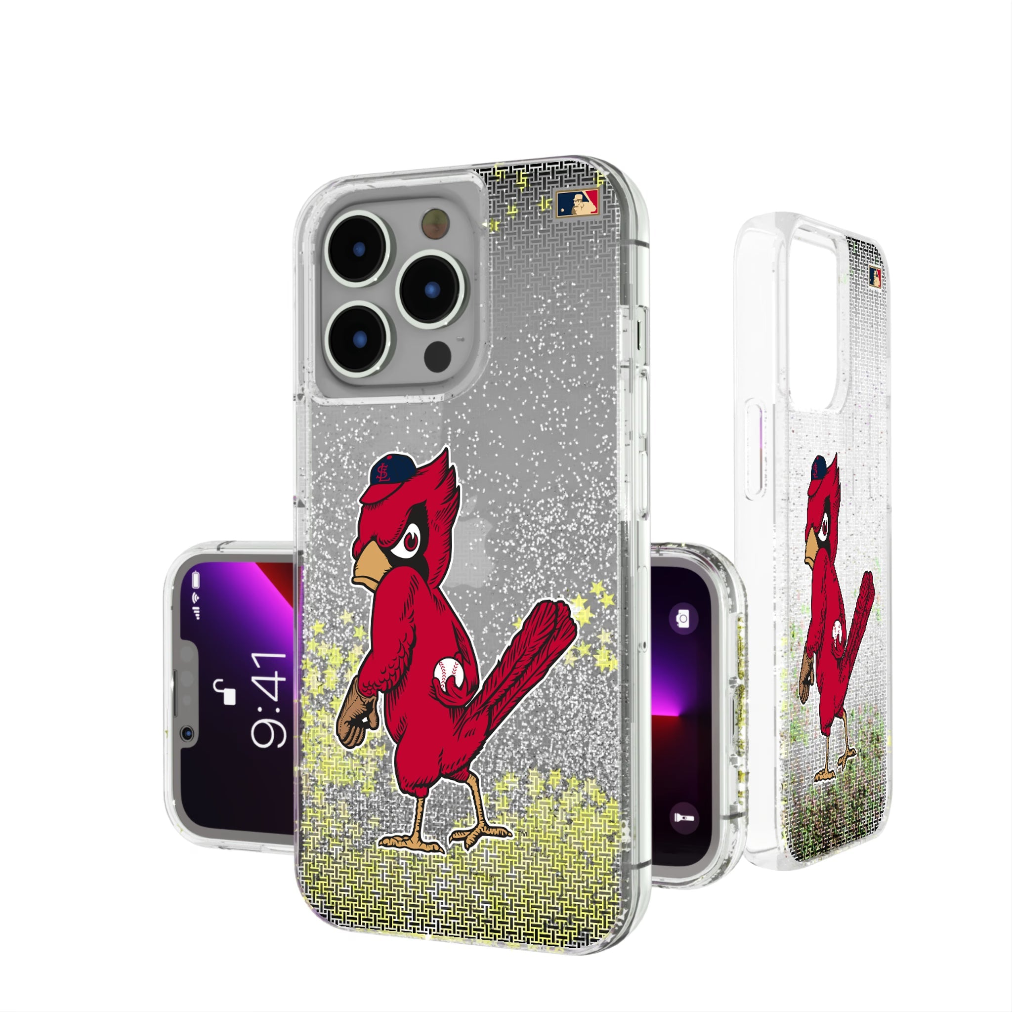 St Louis Cardinals 1950s - Cooperstown Collection Linen Glitter Phone Case 5