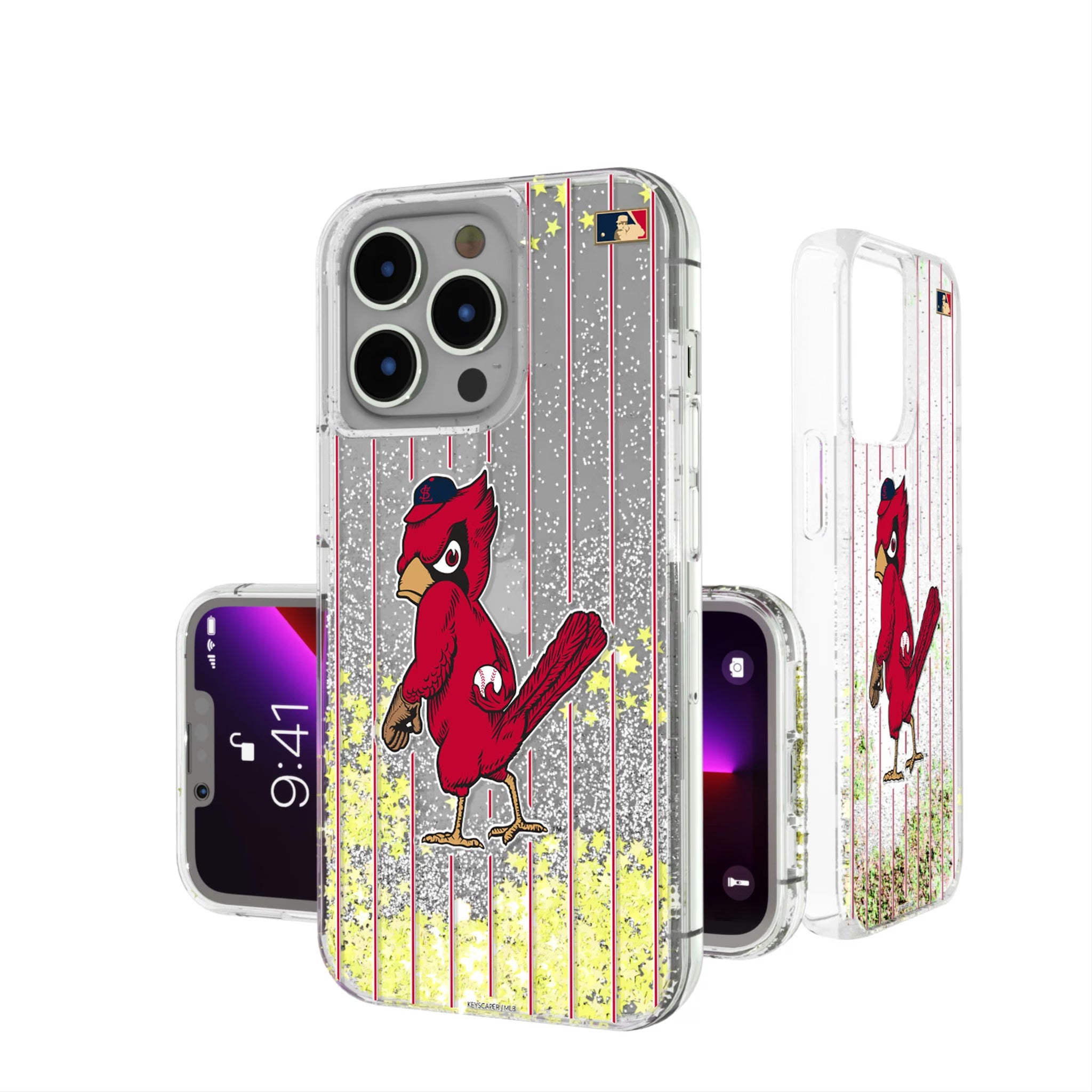 St Louis Cardinals 1950s - Cooperstown Collection Pinstripe Glitter Phone Case 11