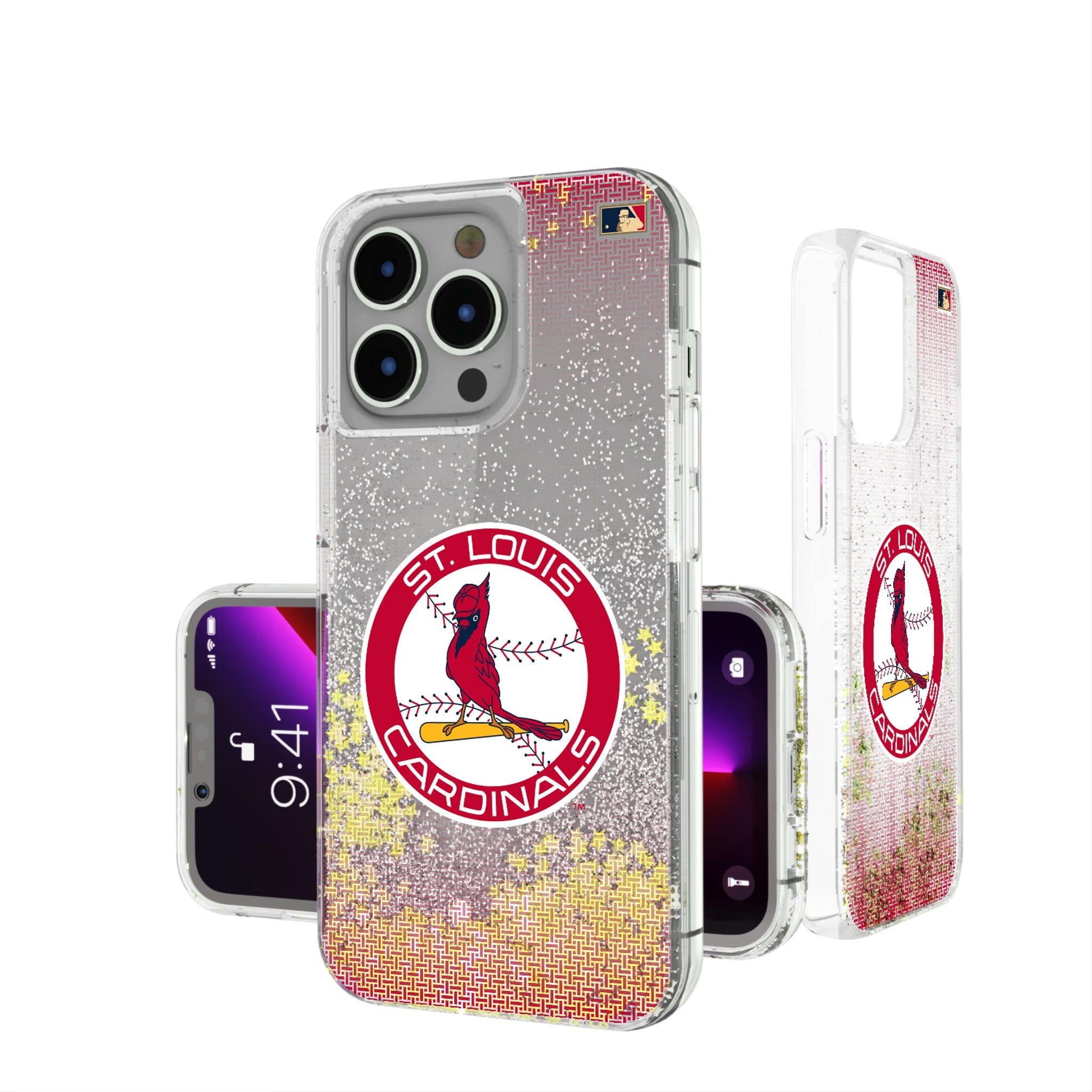 St Louis Cardinals 1966-1997 - Cooperstown Collection Linen Glitter Phone Case 13