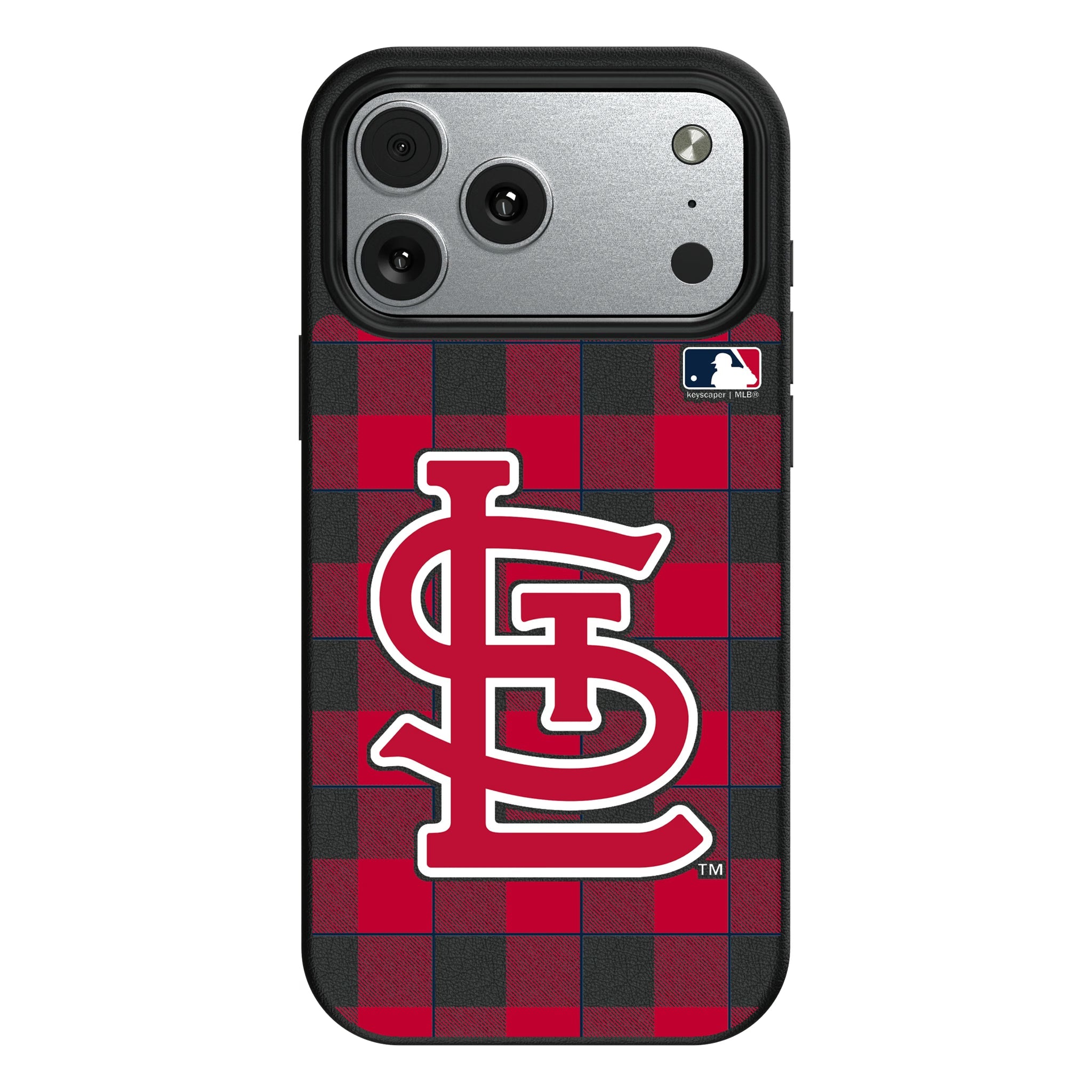St Louis Cardinals Plaid MagSafe Compatible Phone Case for Apple iPhone 10