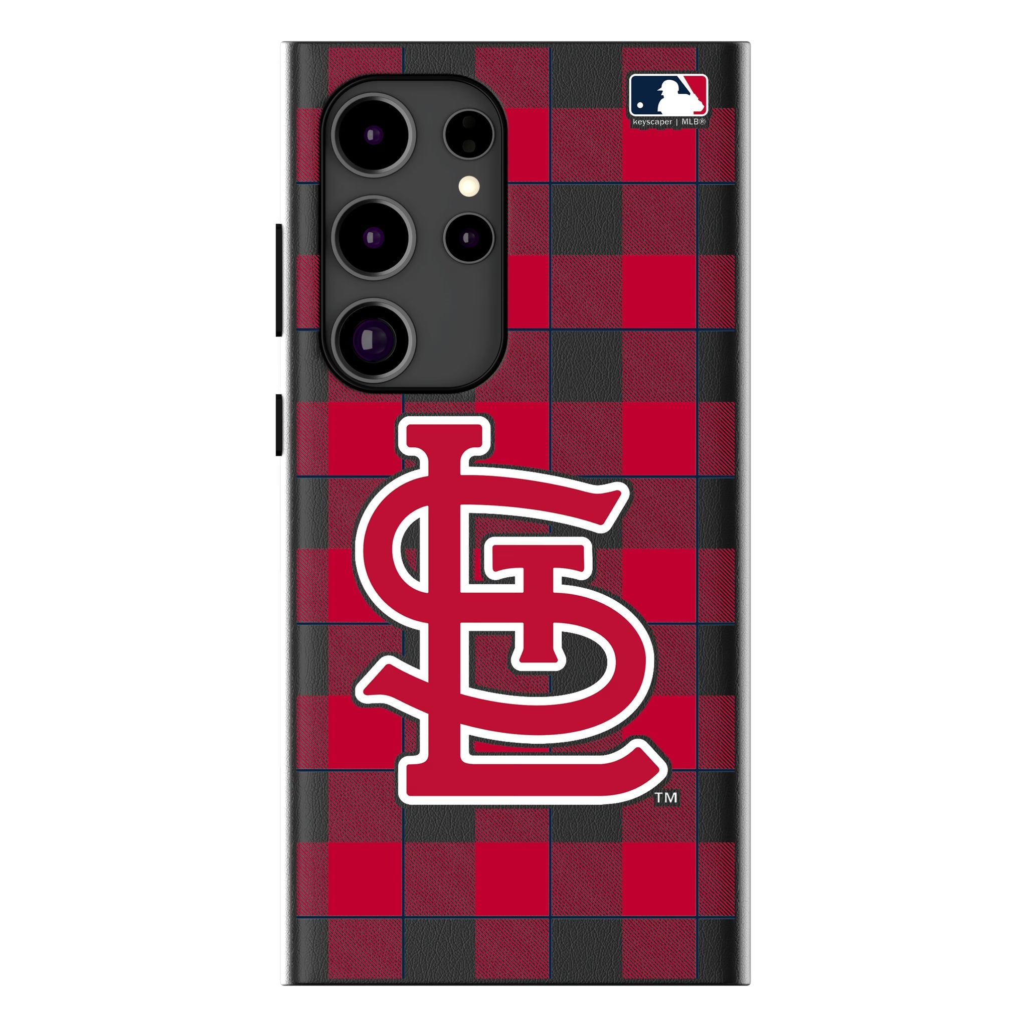 St Louis Cardinals Plaid MagSafe Compatible Phone Case for Samsung Galaxy 18