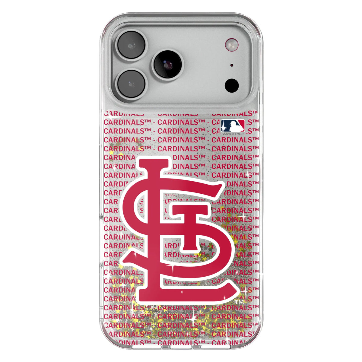 St Louis Cardinals Text Backdrop Glitter Phone Case 20