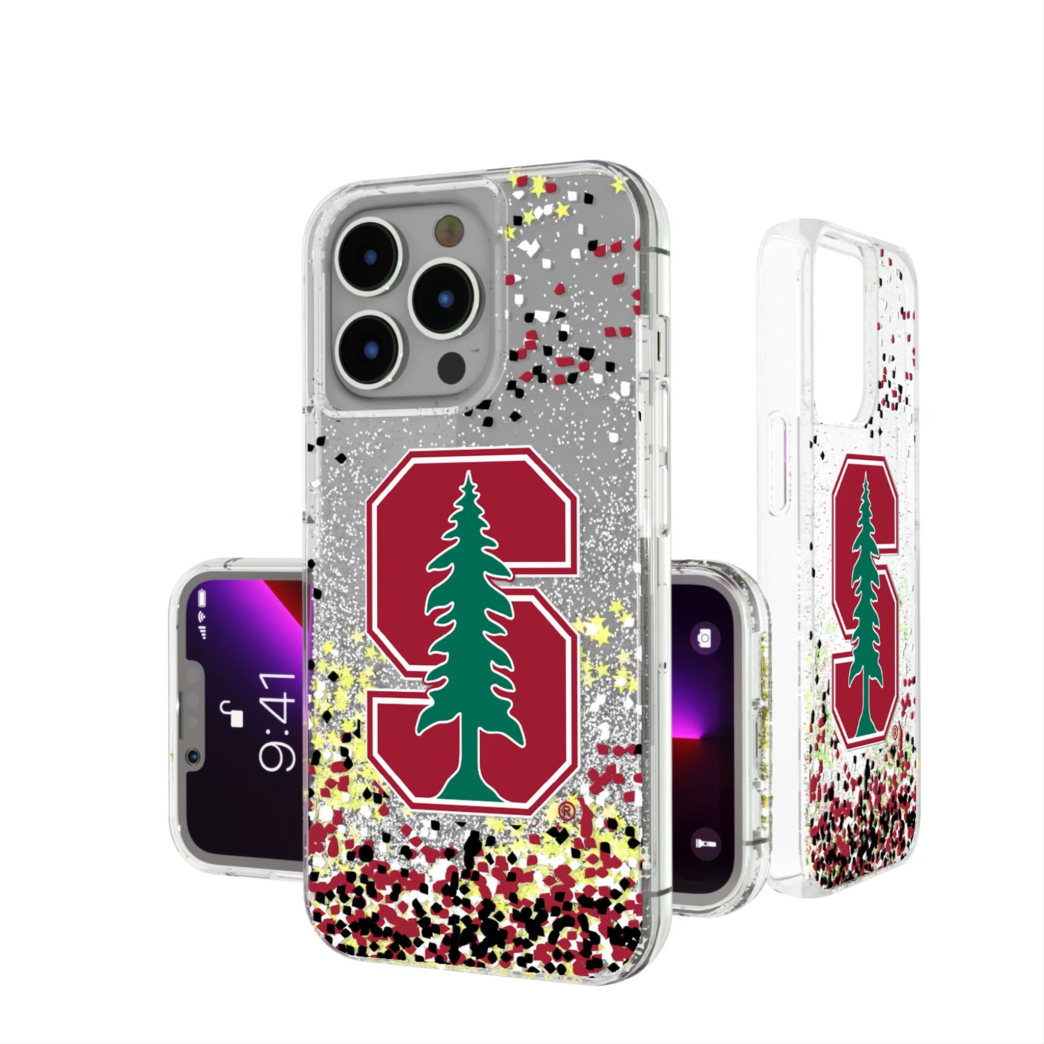Stanford University Cardinal Confetti Glitter Phone Case 16
