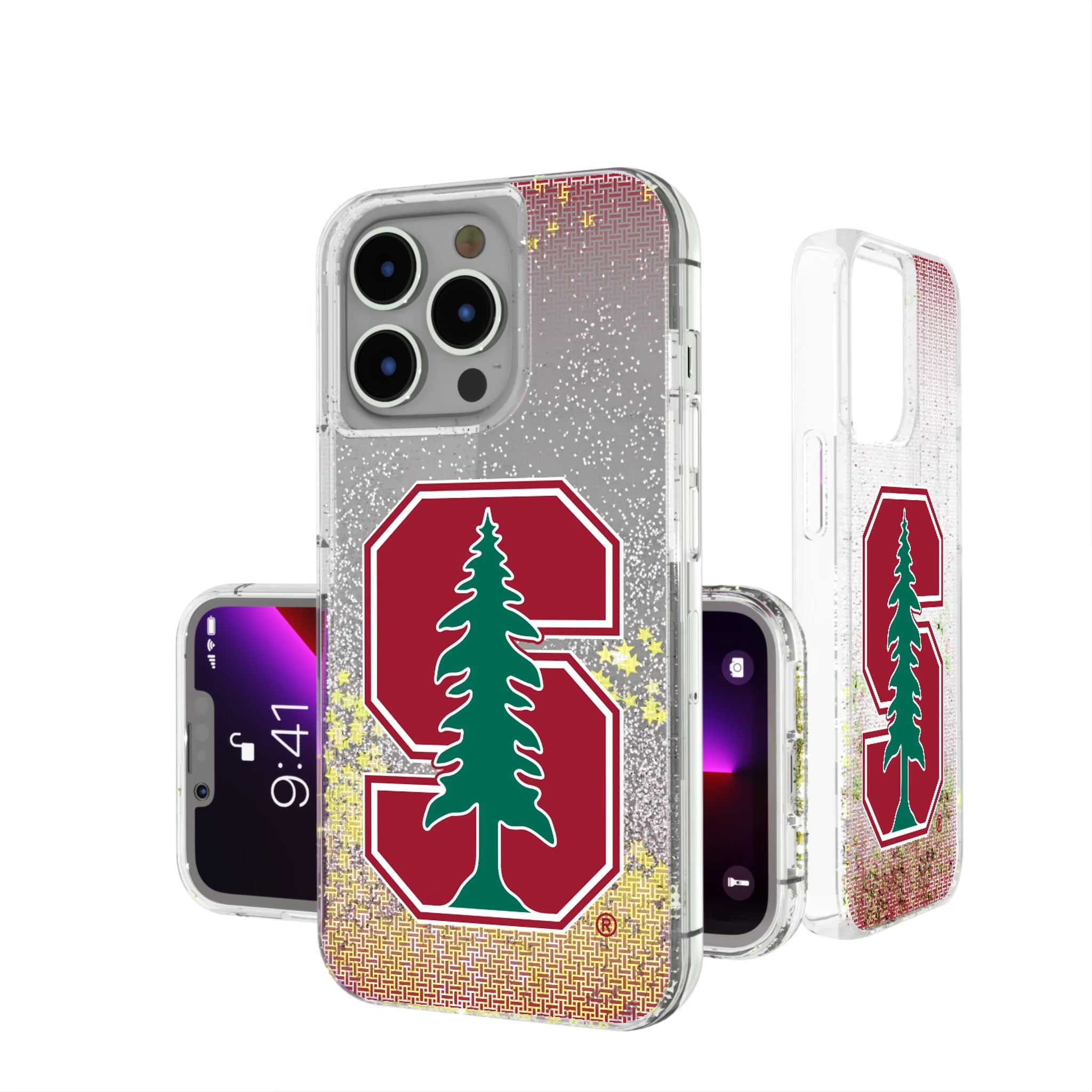 Stanford University Cardinal Linen Glitter Phone Case 11