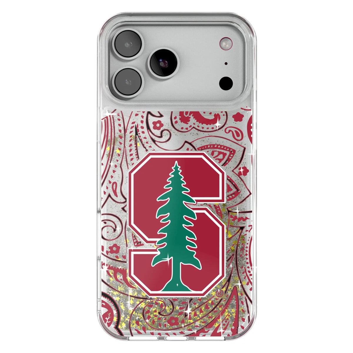 Stanford University Cardinal Paisley Glitter Phone Case 20