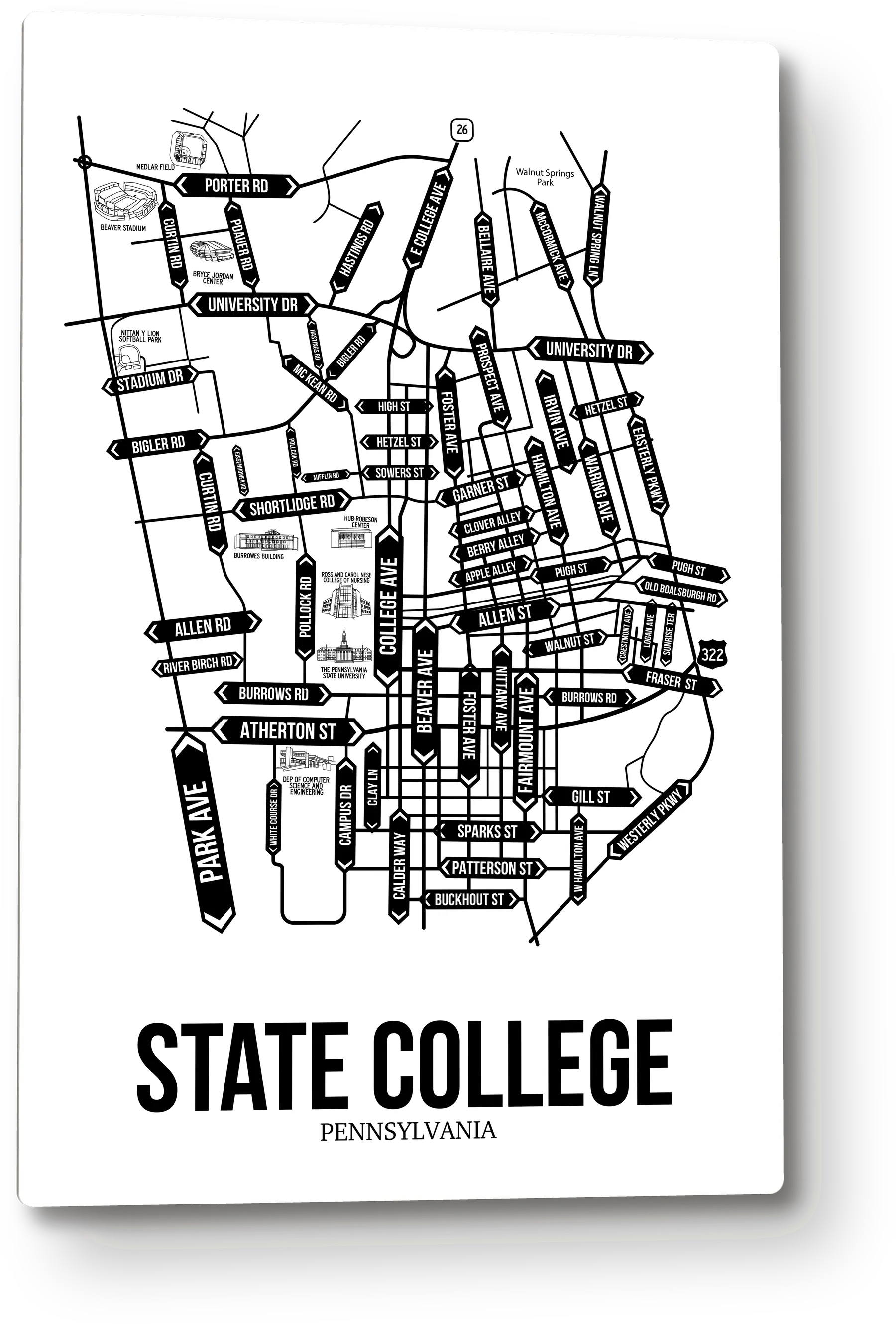 State College, Pennsylvania street map 8