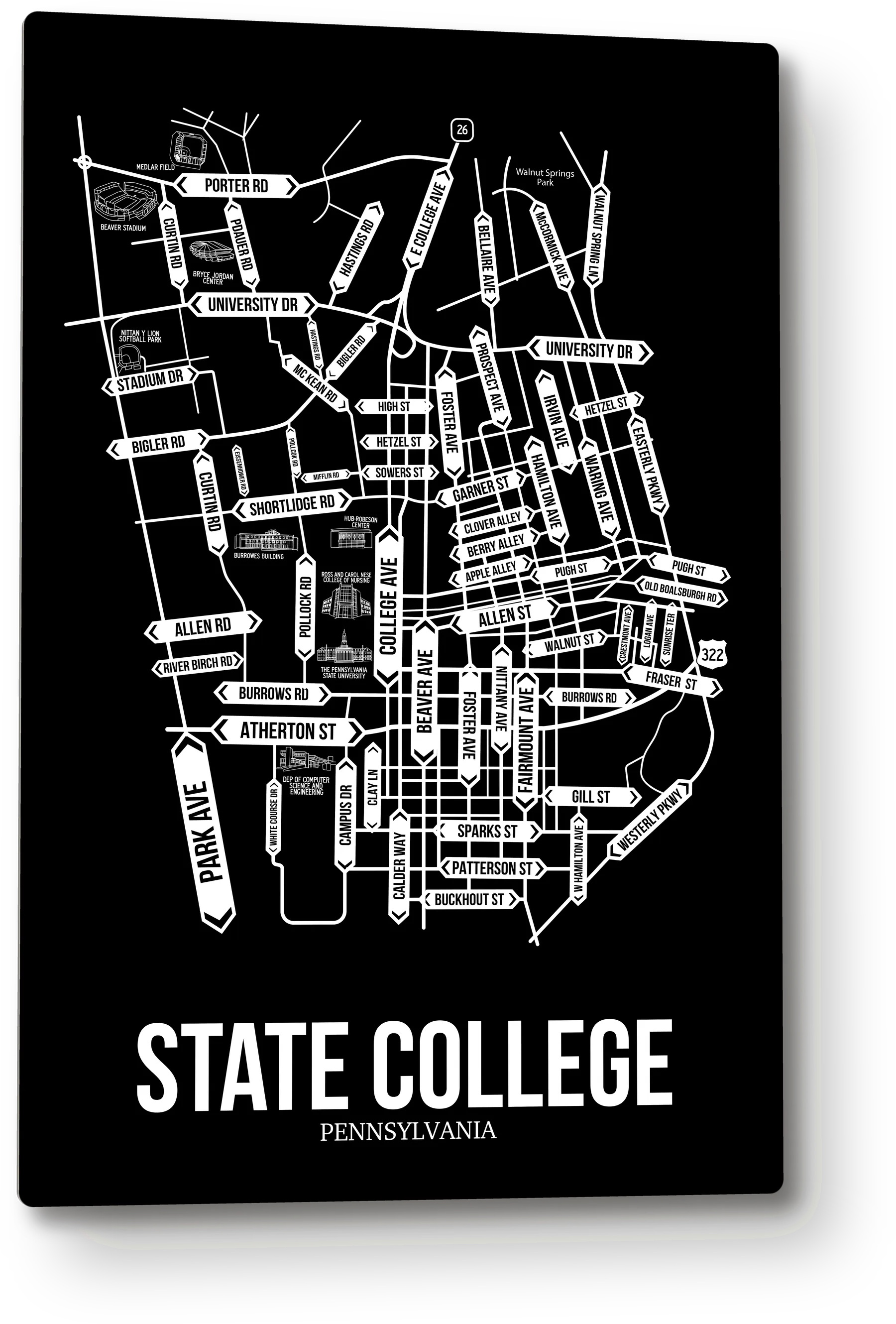 State College, Pennsylvania street map 9