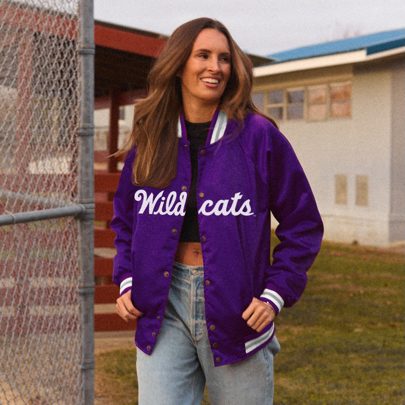 Kansas State Satin Letterman Bomber Jacket | lojobands