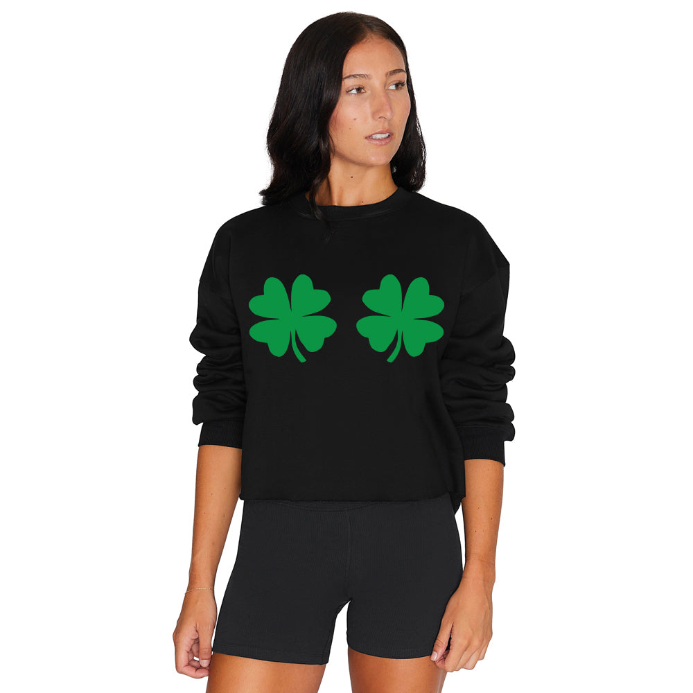 Shake Your Shamrocks Black Crewneck | lojobands 3