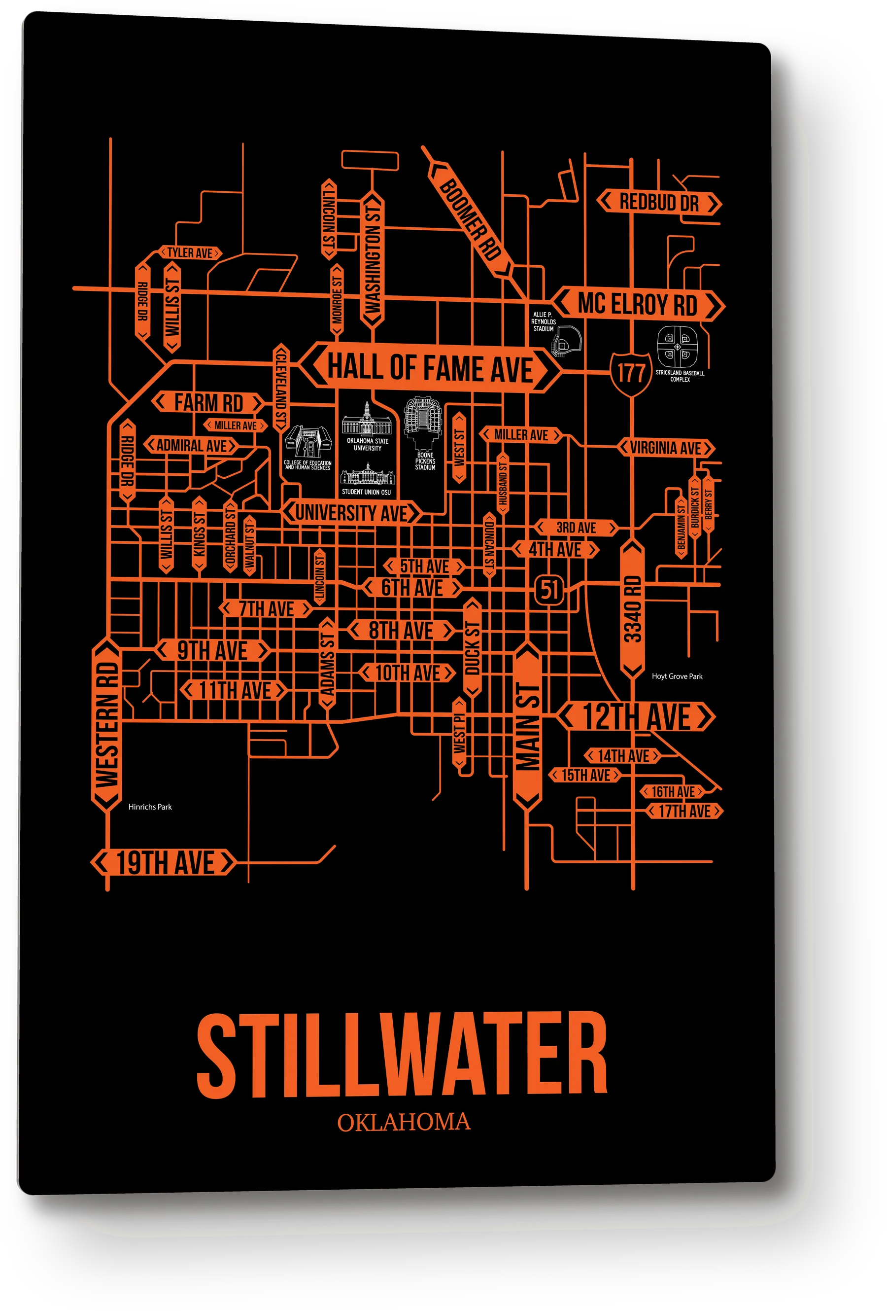 Stillwater, Oklahoma street map 1