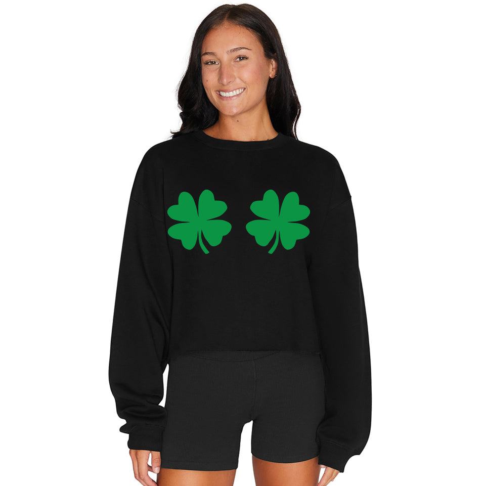 Shake Your Shamrocks Black Crewneck | lojobands 1