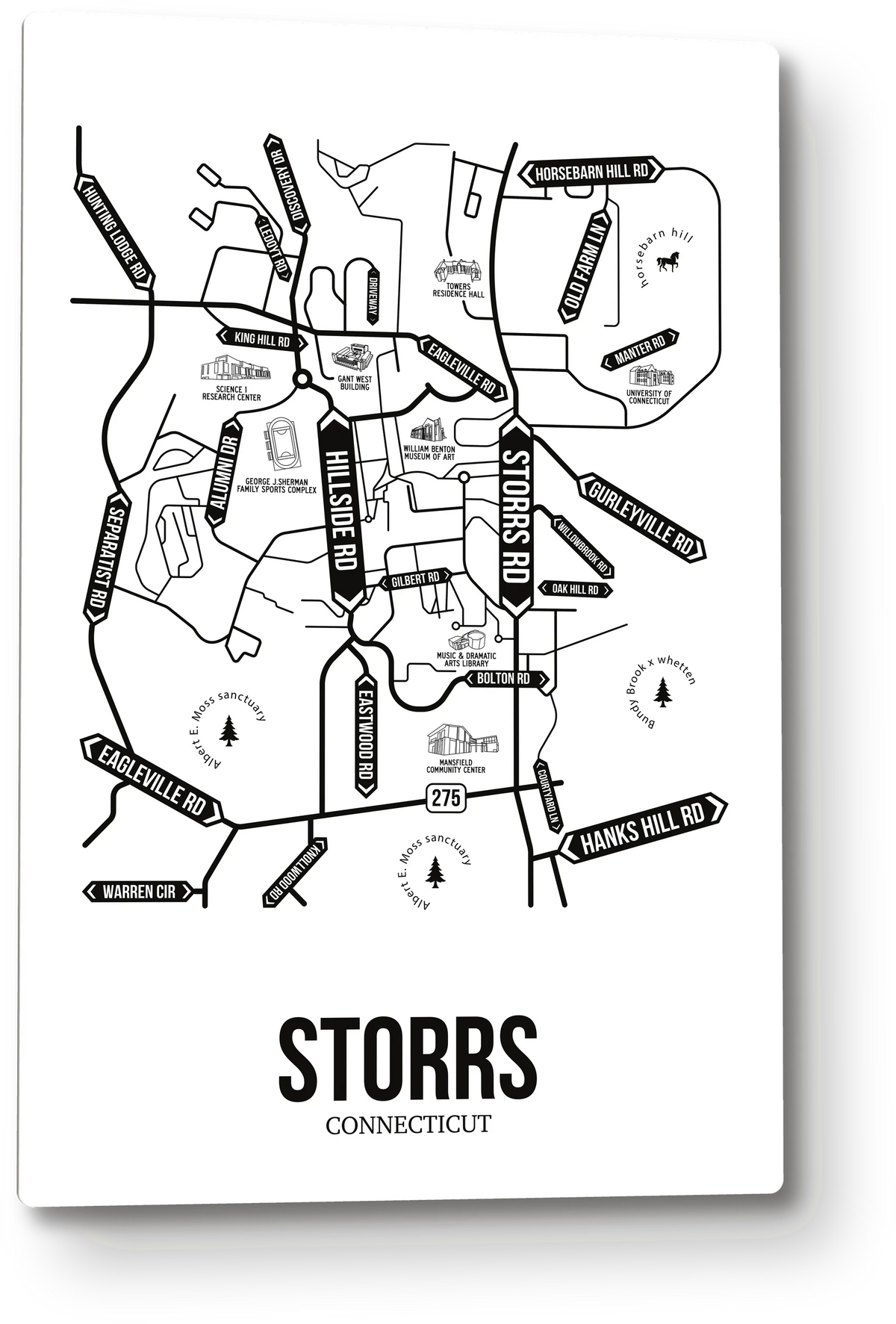 Storrs, Connecticut street map 8