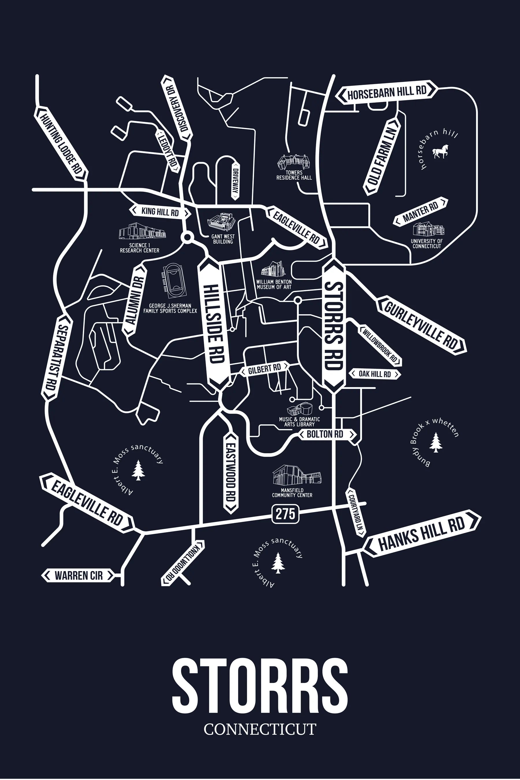 Storrs, Connecticut street map 7
