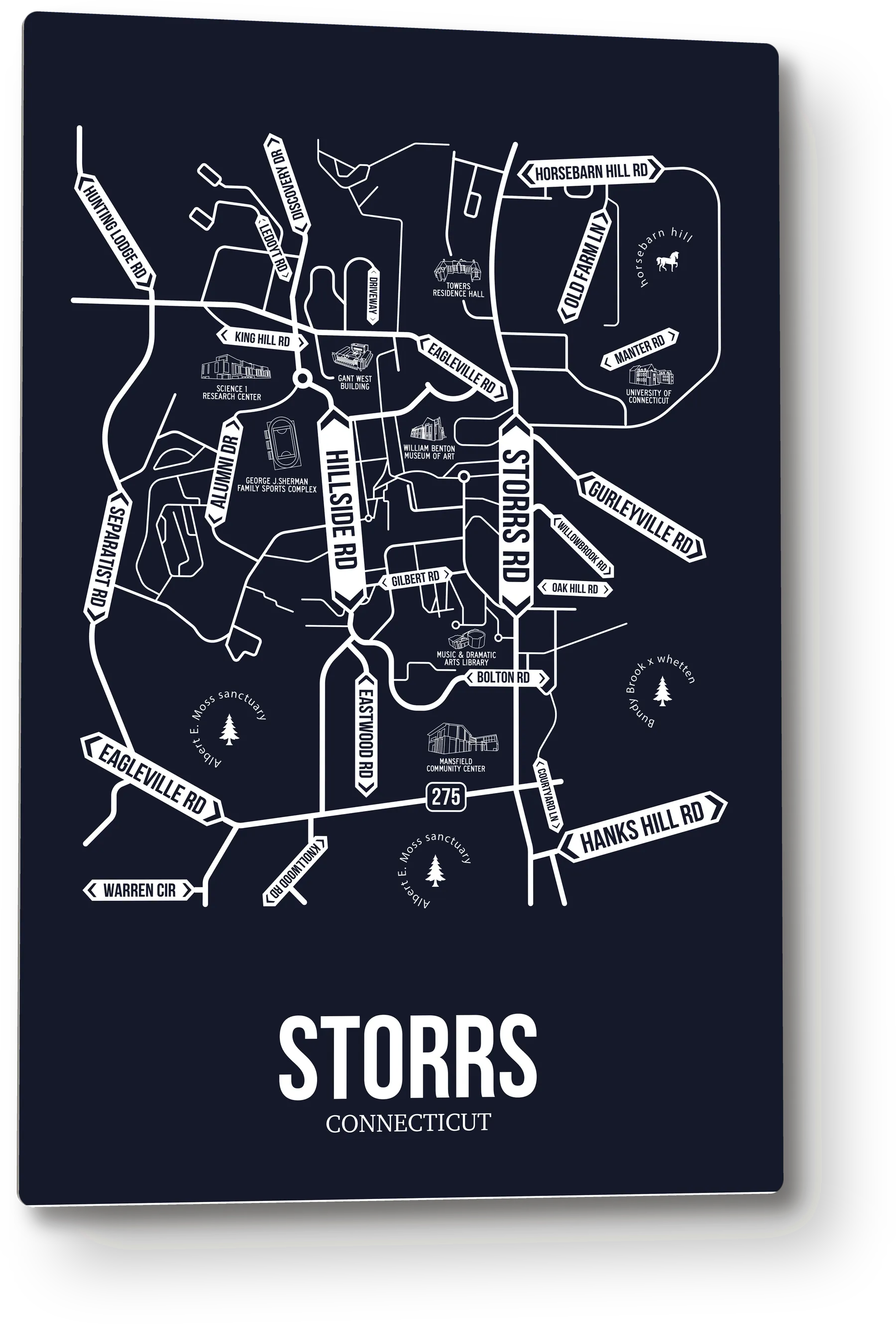 Storrs, Connecticut street map 1