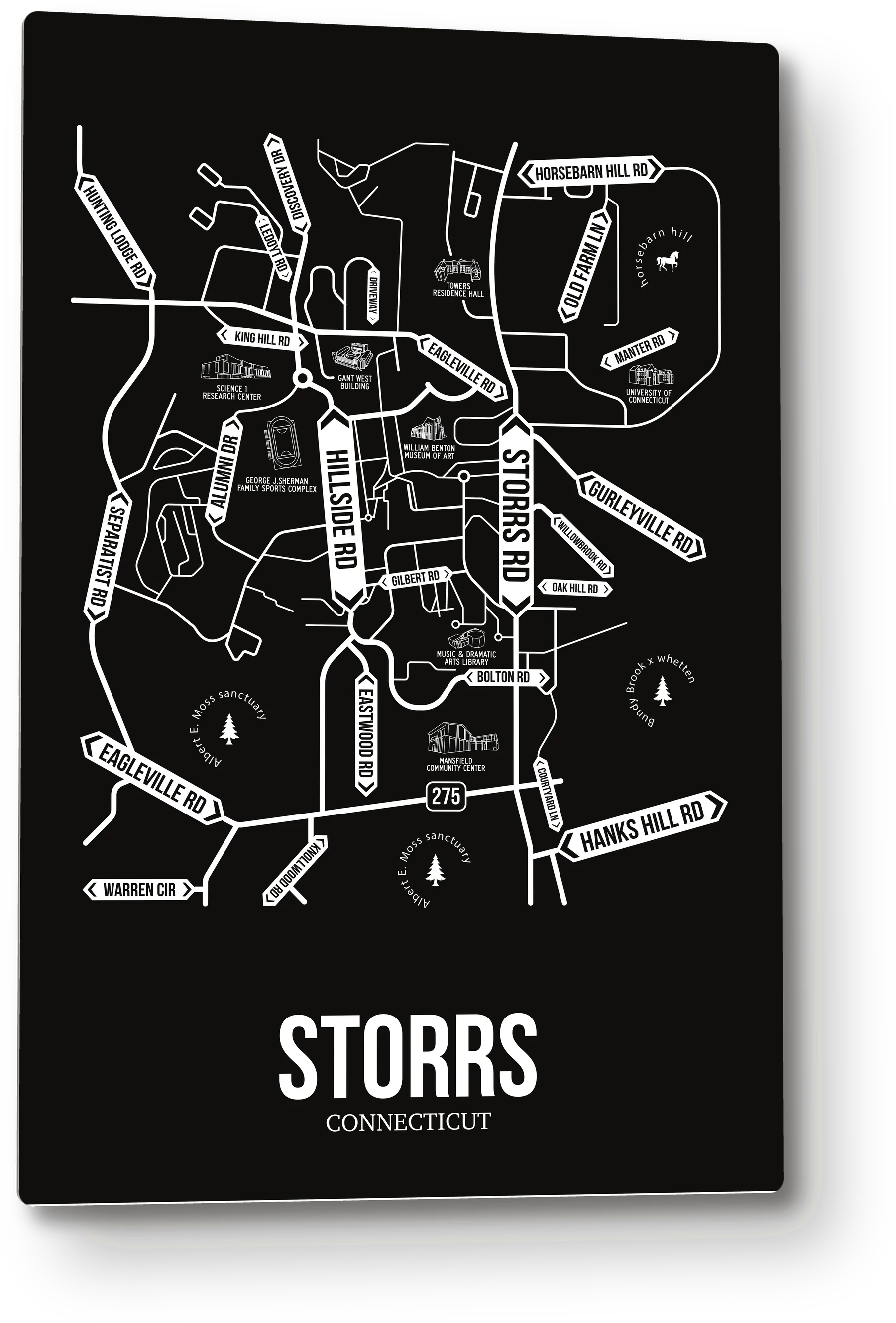 Storrs, Connecticut street map 9