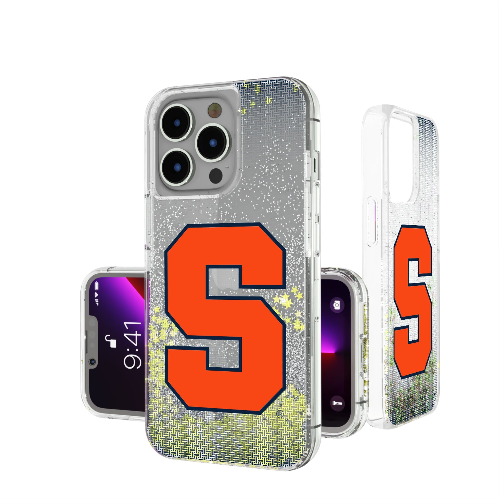 Syracuse University Orange Linen Glitter Phone Case for Apple iPhone 12