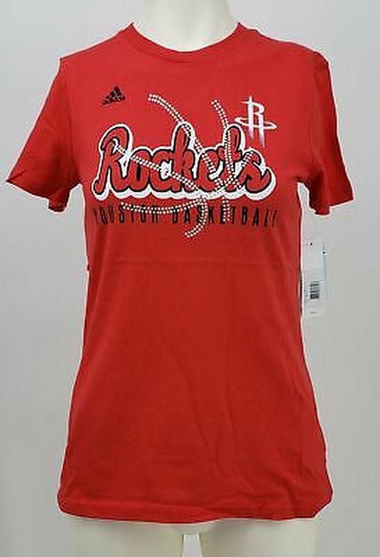NBA Girls Houston Rockets Middle Basketball Short Sleeve Tee-Red-XL(16) 2