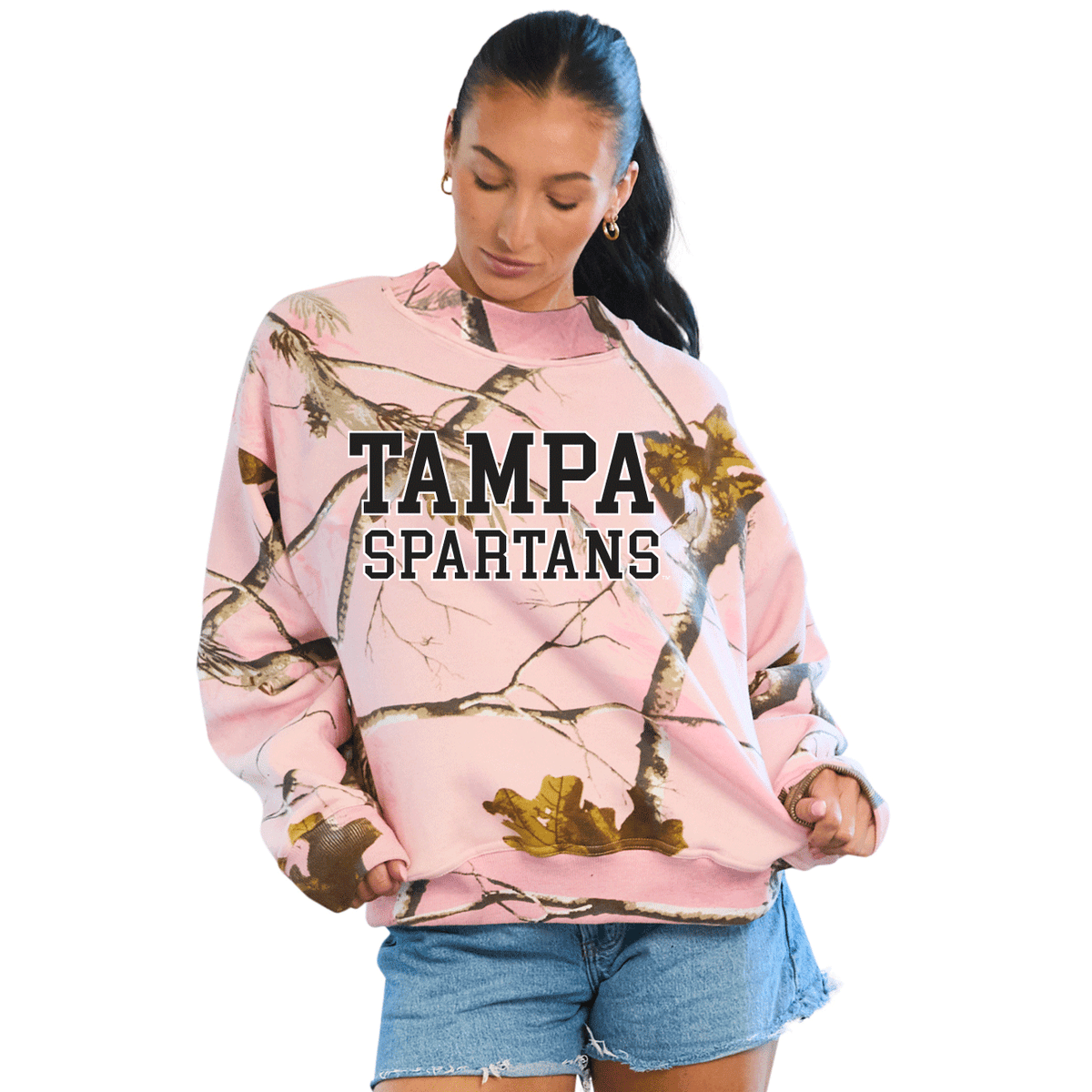 Tampa Spartans Camo Mock Neck Sweatshirt | lojobands 2