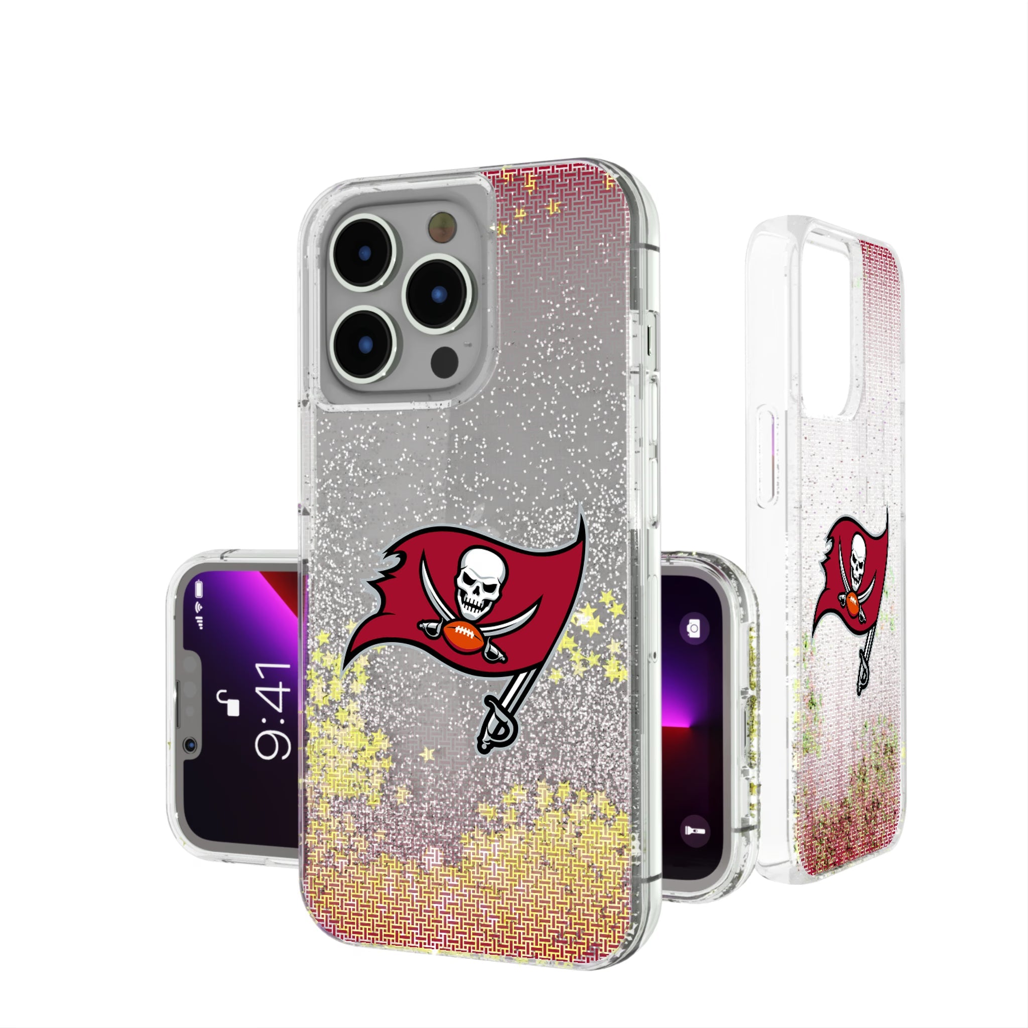 Tampa Bay Buccaneers Linen Glitter Phone Case 7