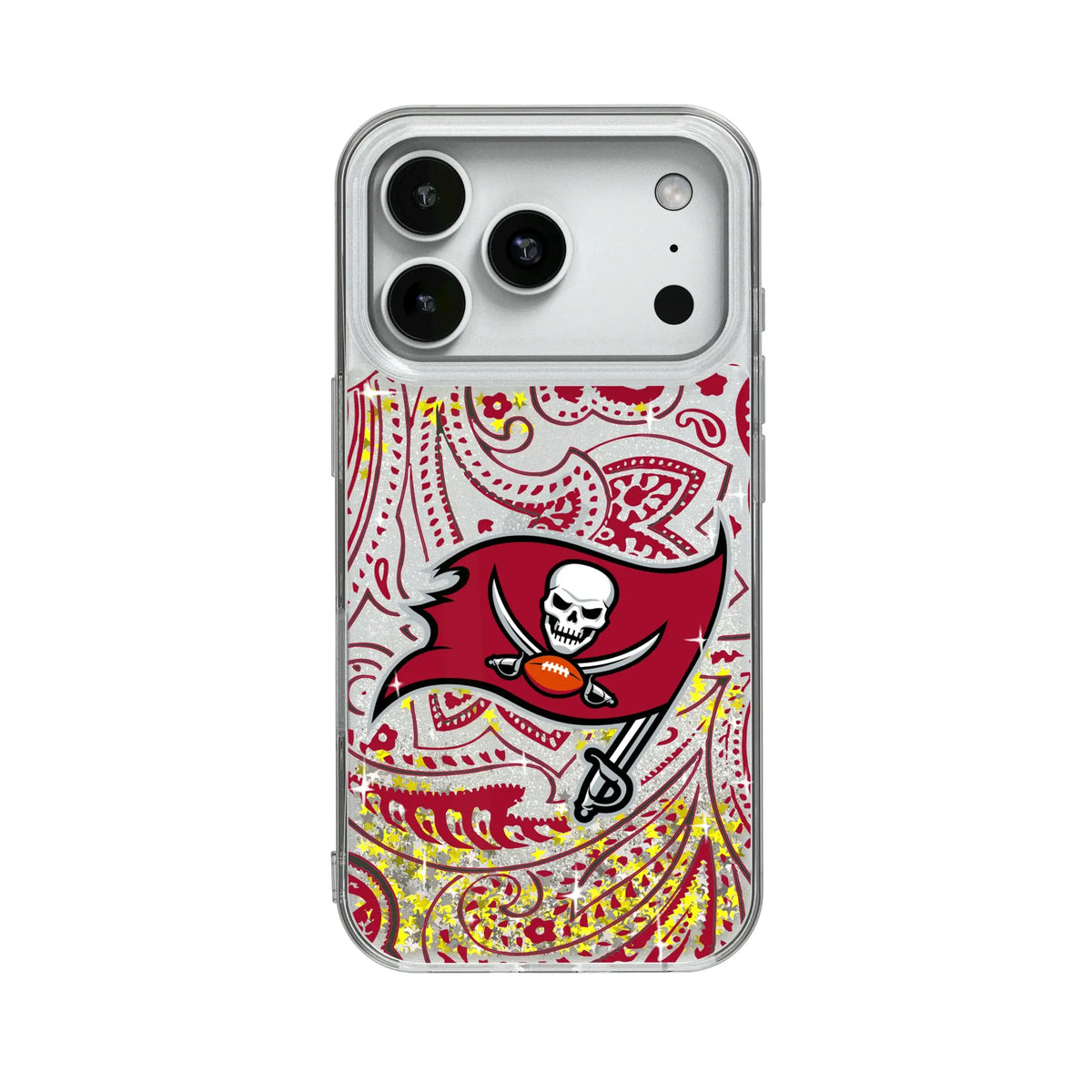 Tampa Bay Buccaneers Paisley Glitter Phone Case 19