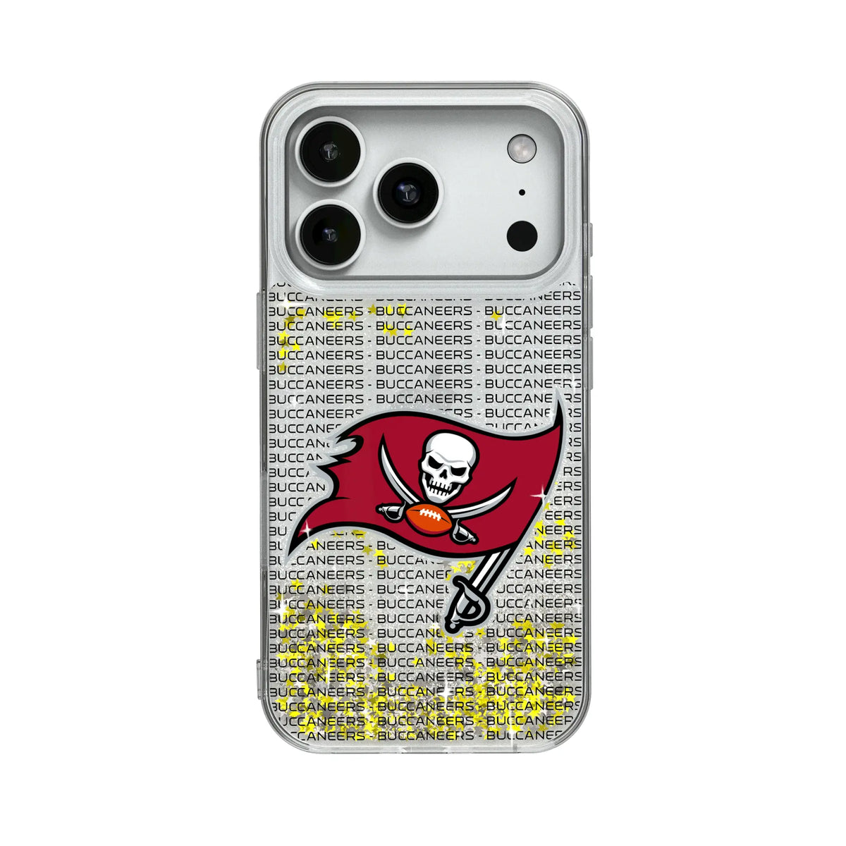 Tampa Bay Buccaneers Text Backdrop Glitter Phone Case 19
