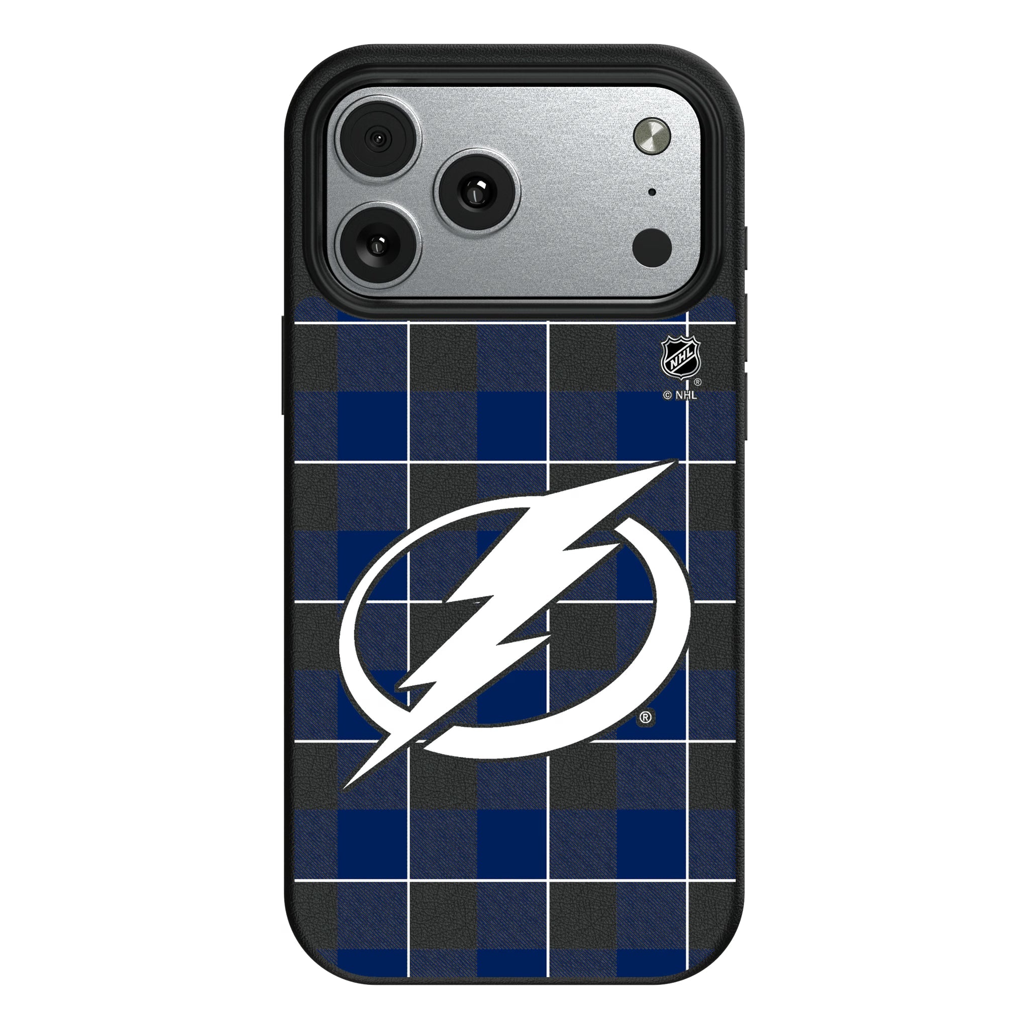 Tampa Bay Lightning Plaid MagSafe Compatible Phone Case for Apple iPhone 10