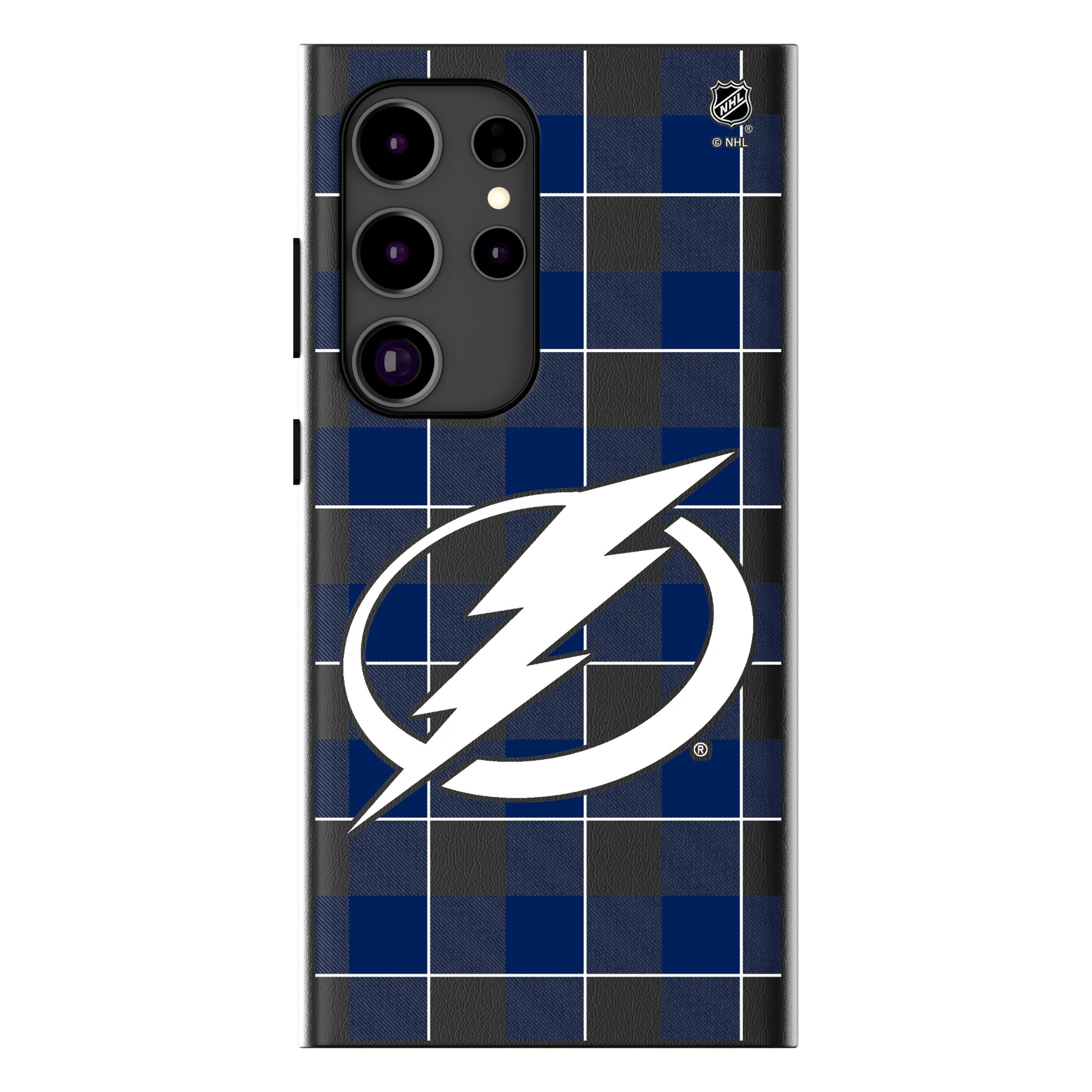 Tampa Bay Lightning Plaid MagSafe Compatible Phone Case for Samsung Galaxy 15