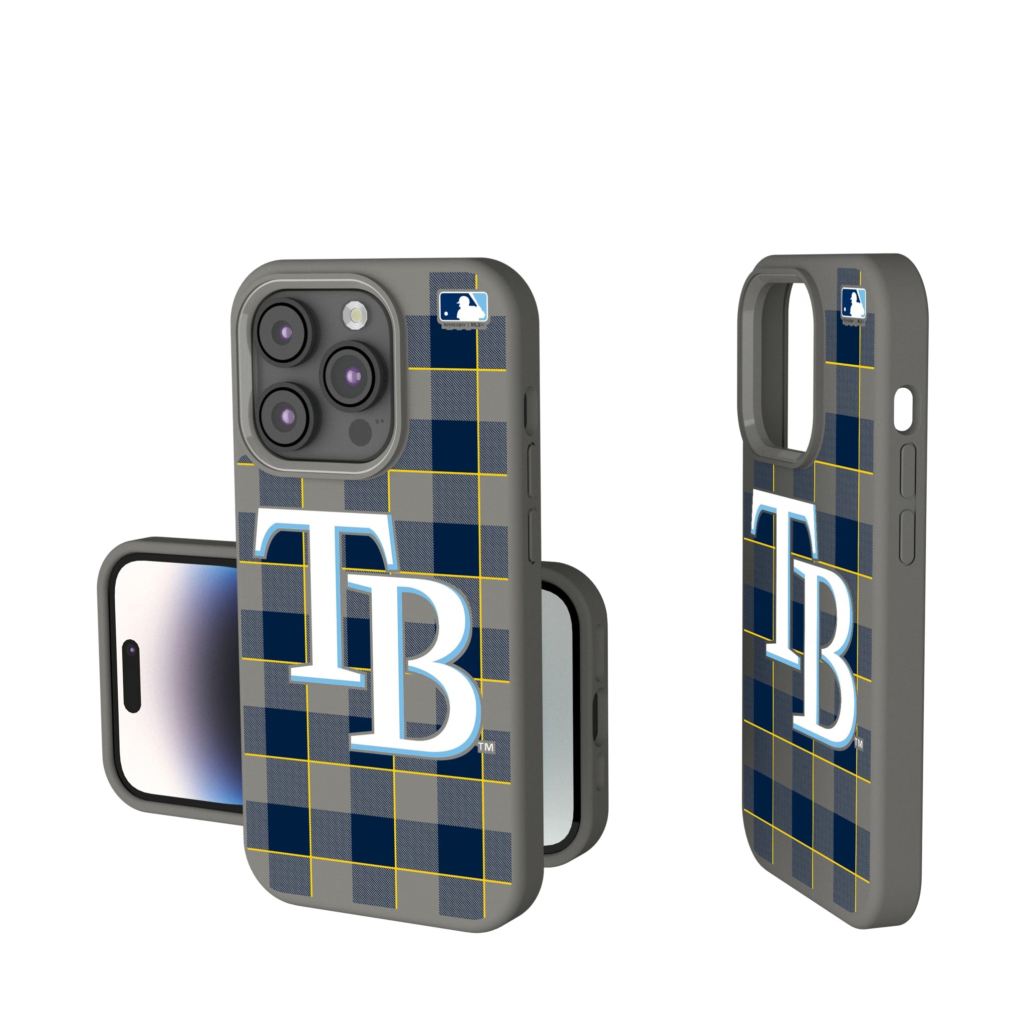 Tampa Bay Rays Plaid Soft Touch Phone Case for Apple iPhone 8