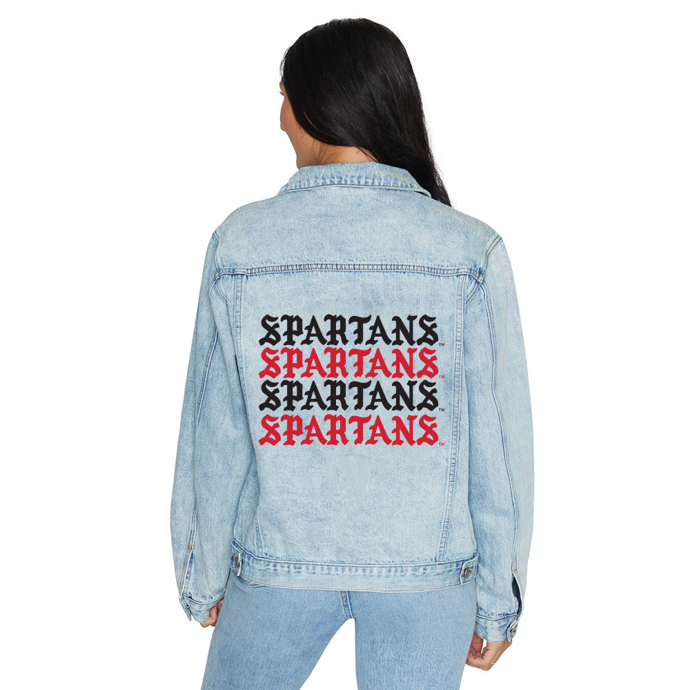 Tampa Spartans Gothic Denim Jacket | lojobands 1