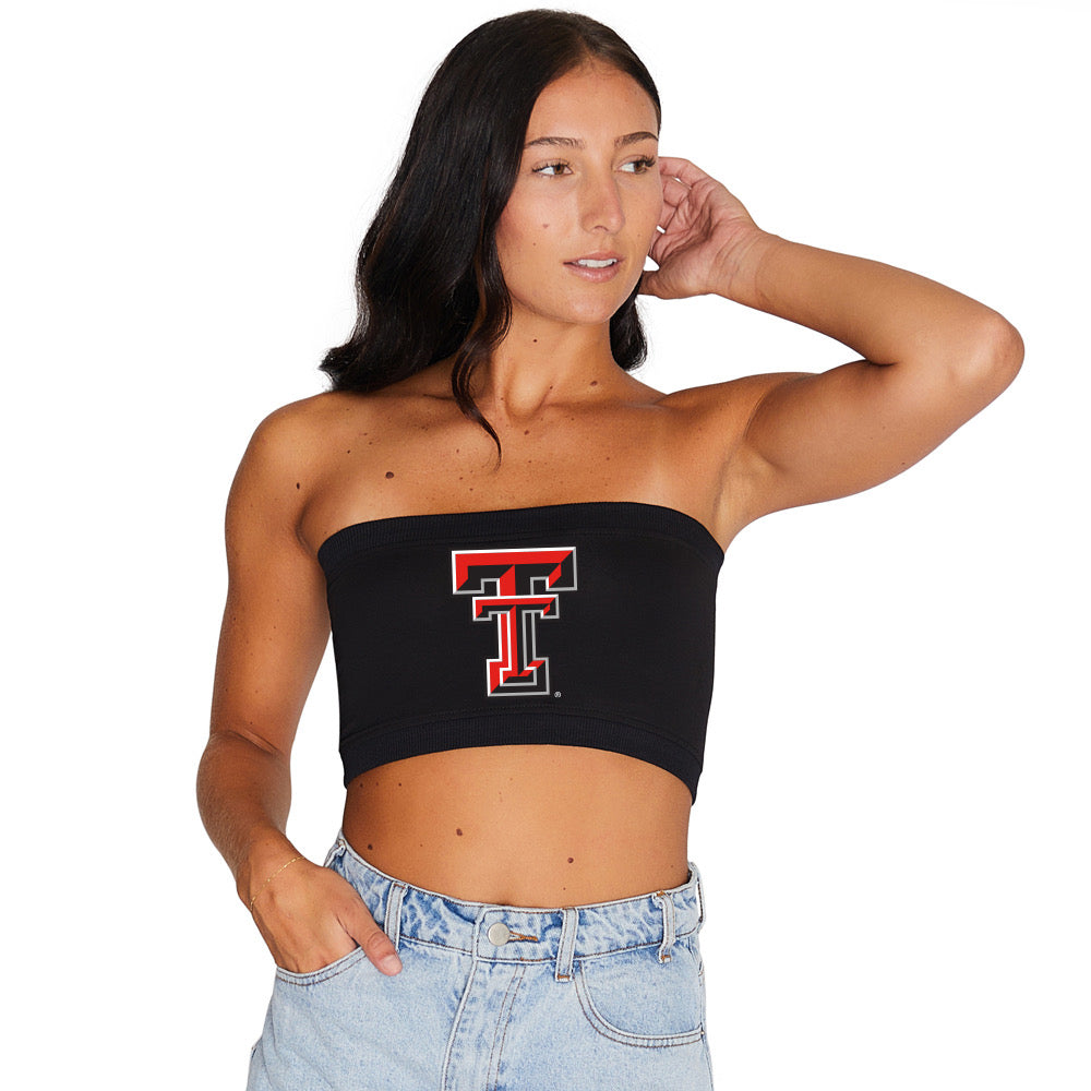 Texas Tech Black Bandeau Top | lojobands