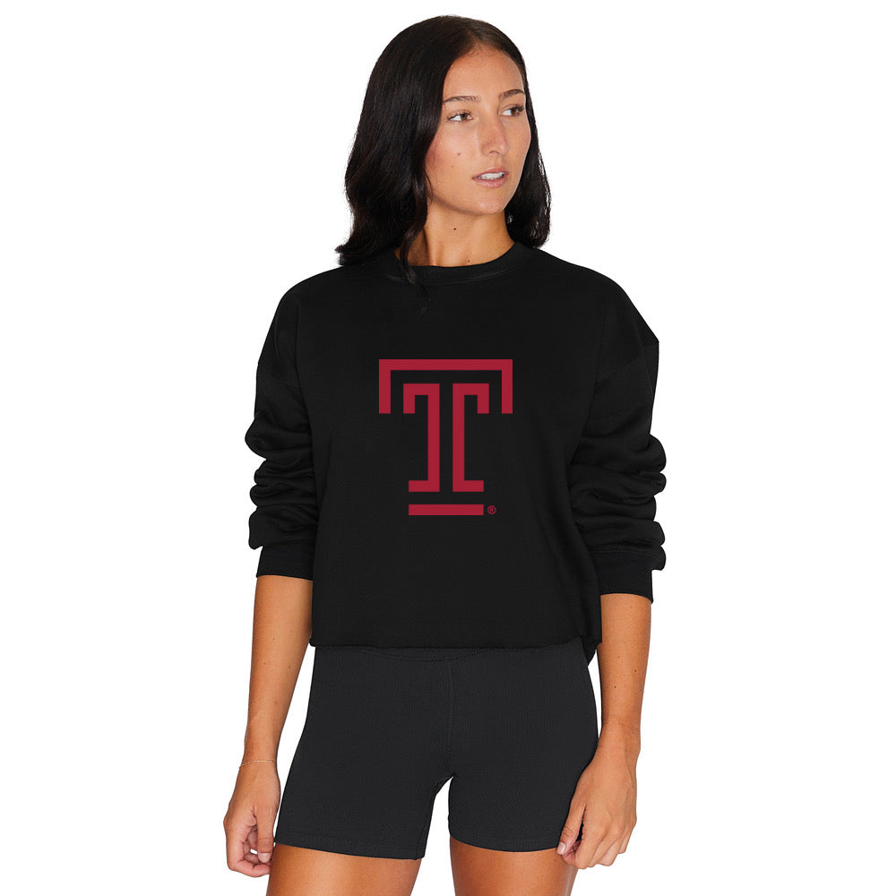 Temple Owls Black Crewneck 3