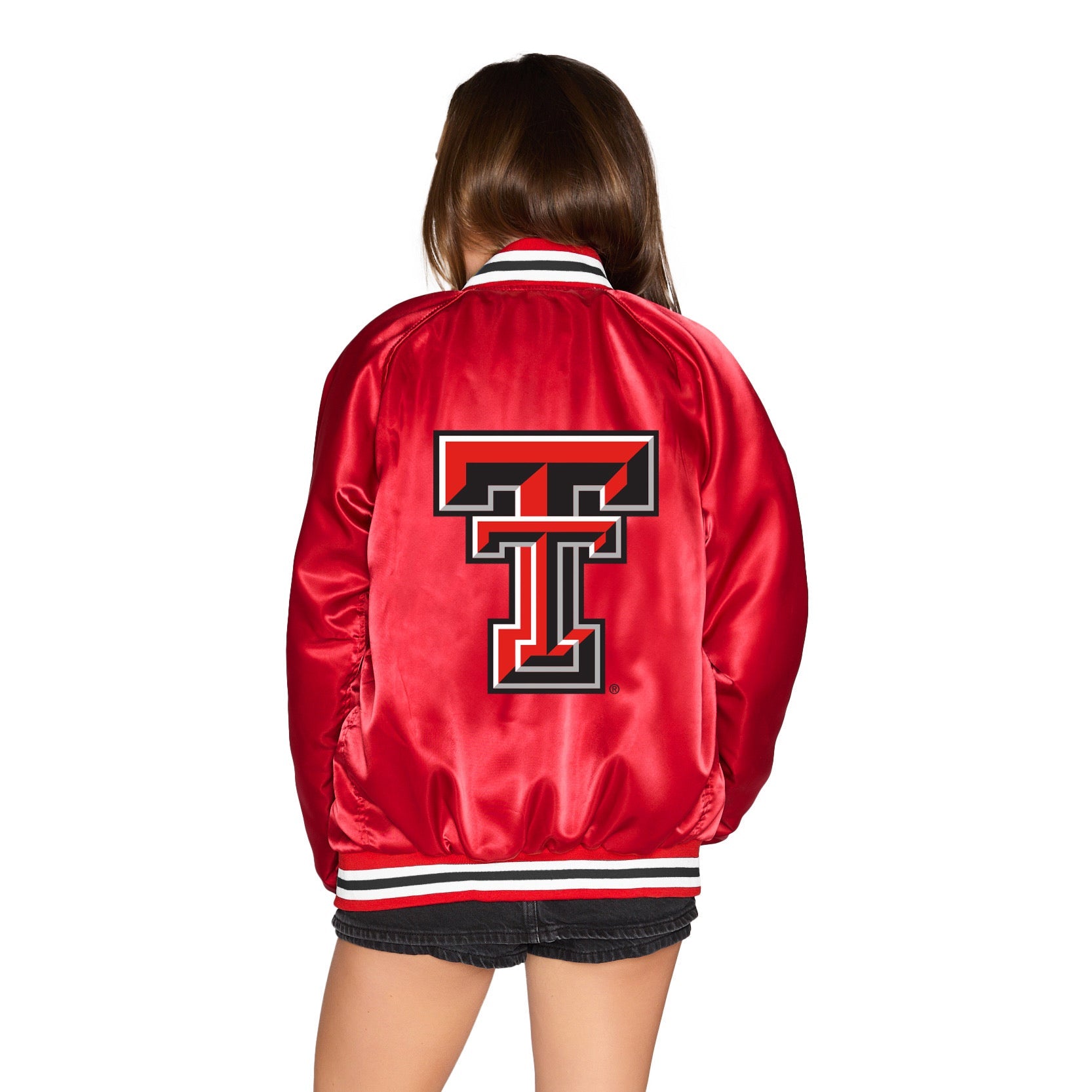 Texas Tech Satin Letterman Bomber Jacket | lojobands