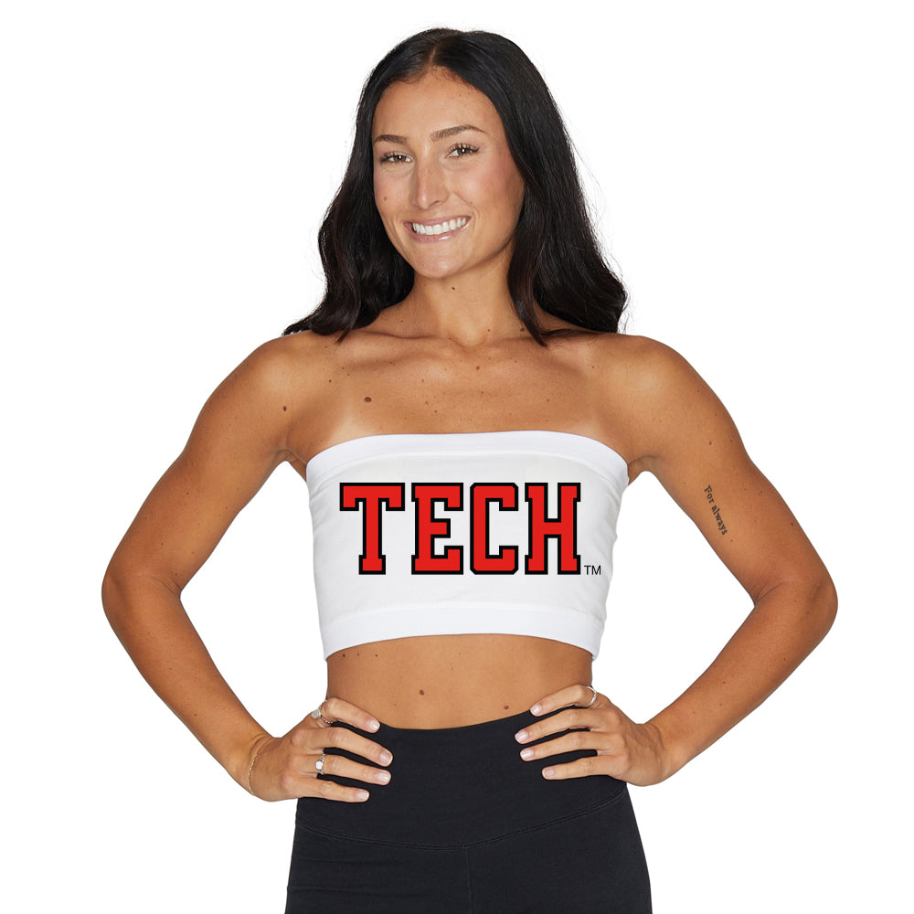 Texas Tech White Bandeau Top | lojobands