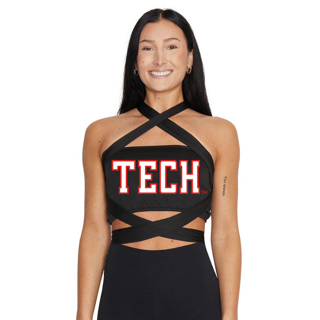 Texas Tech Black Multi Way Bandeau Top | lojobands